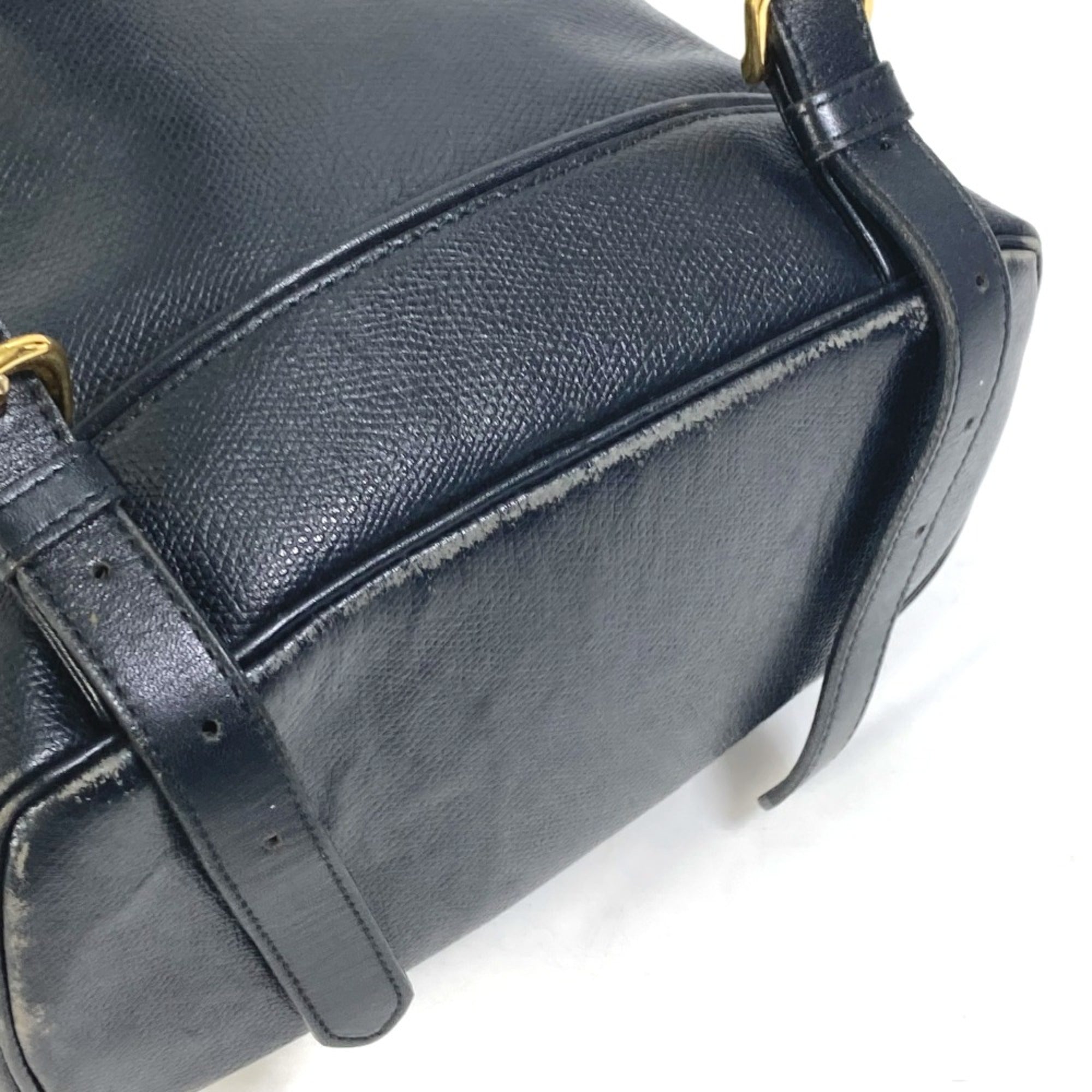 Versace Black Leather Backpack (Pre-Owned)