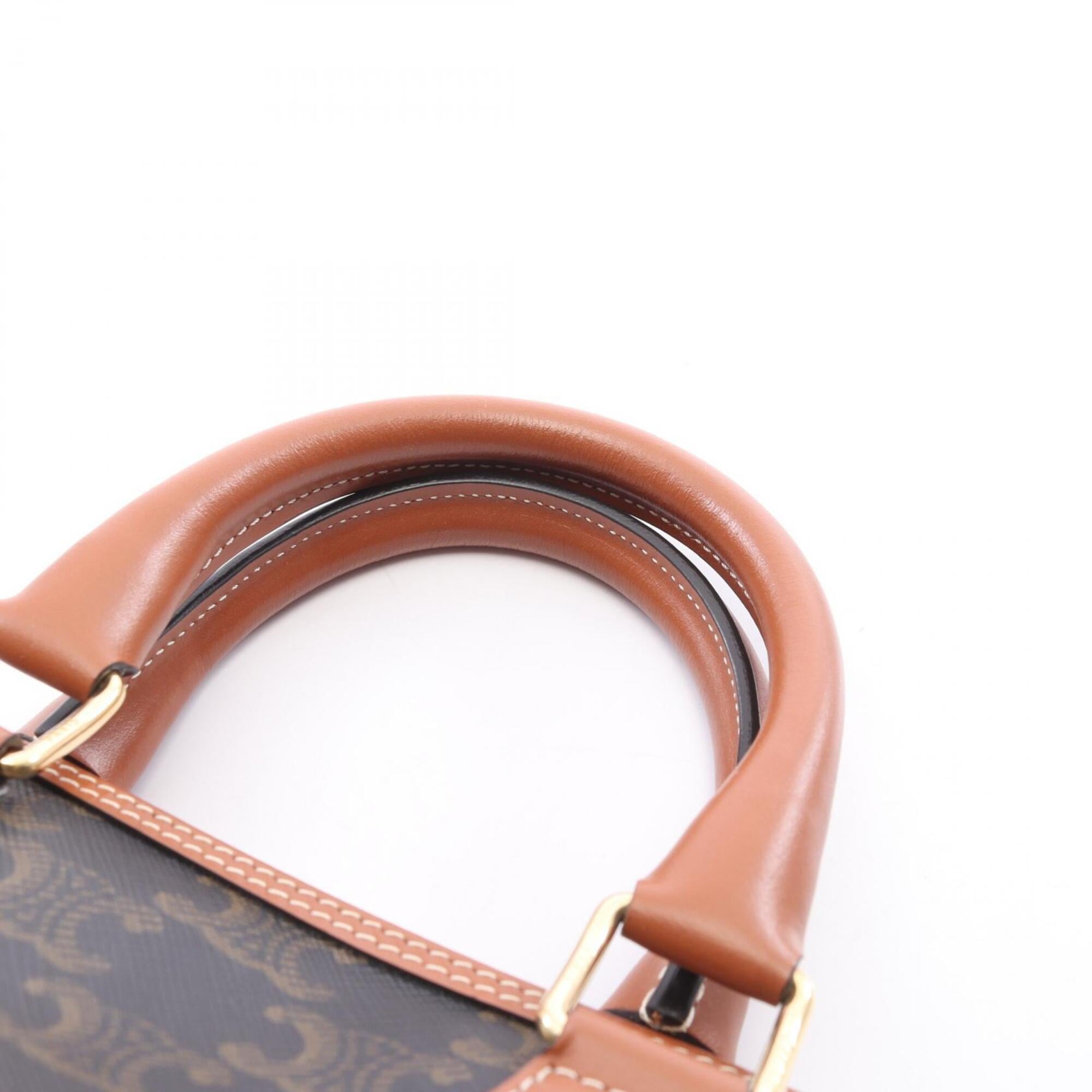 Celine Black Brown Coated Canvas Pvc Leather Handbag (Pre-Owned)