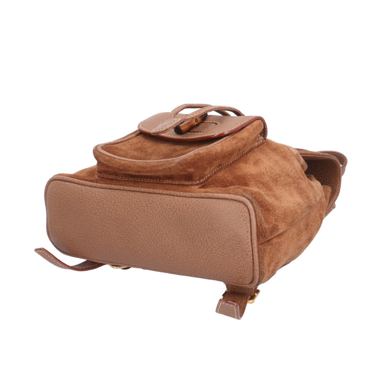 Gucci Brown Suede Leather Backpack (Pre-Owned)