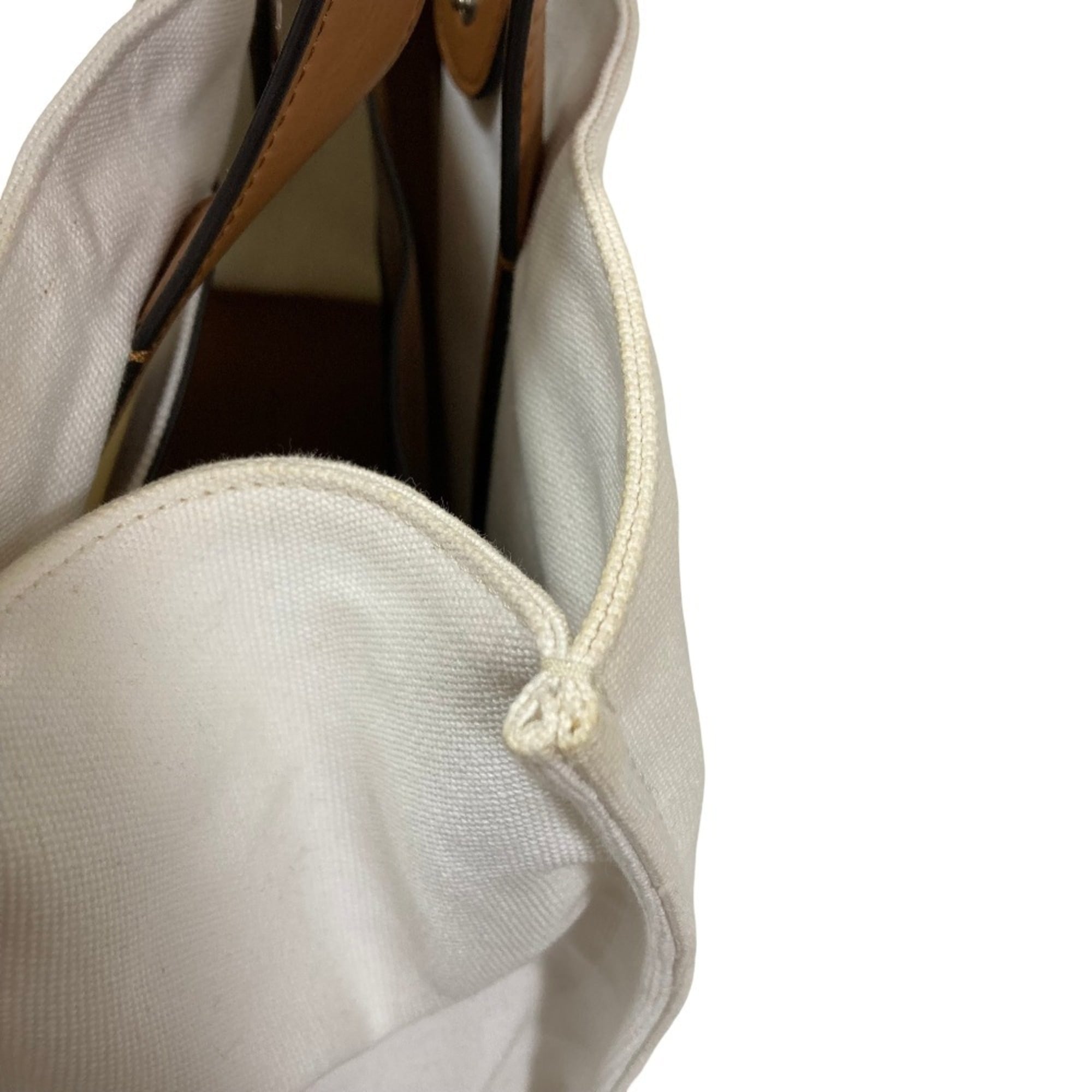 Stella Mccartney White Yellow Canvas Tote Bag (Pre-Owned)