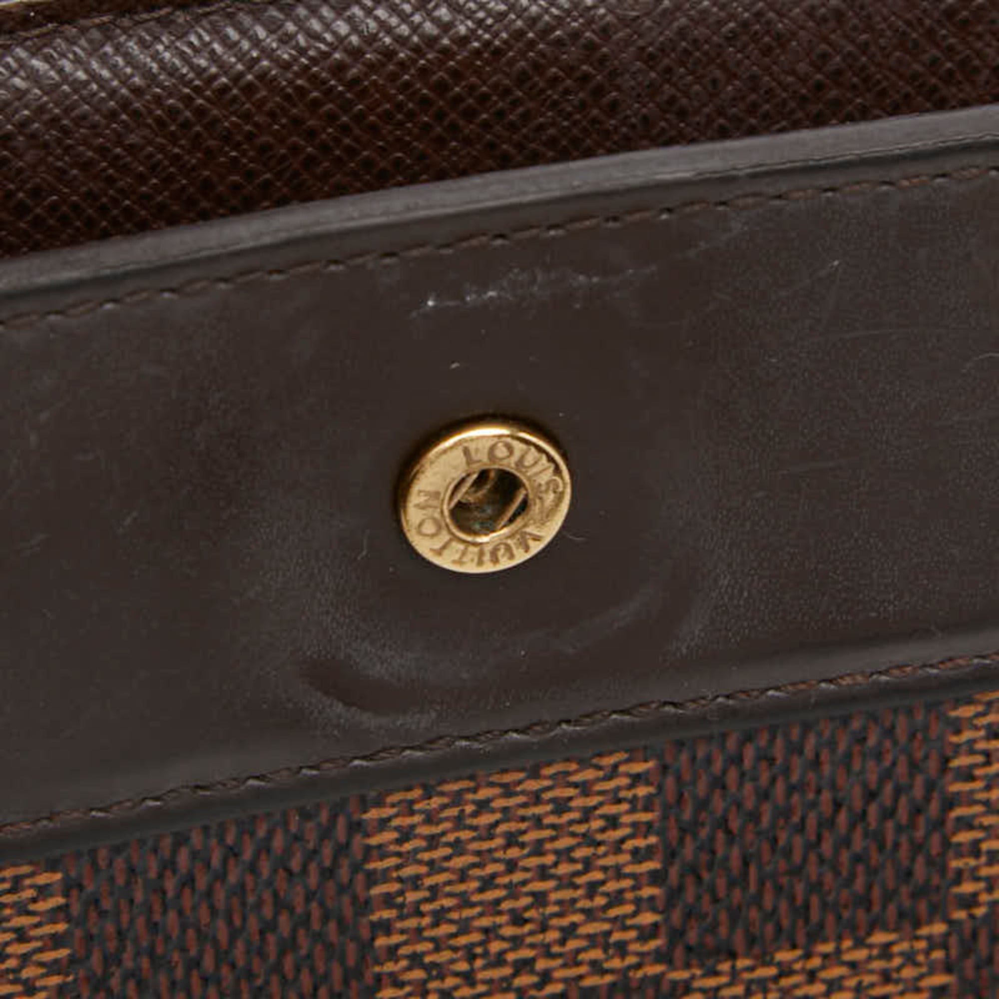 Louis Vuitton Damier Brown Ebene Pvc Leather Wallet (Bi-Fold) (Pre-Owned)