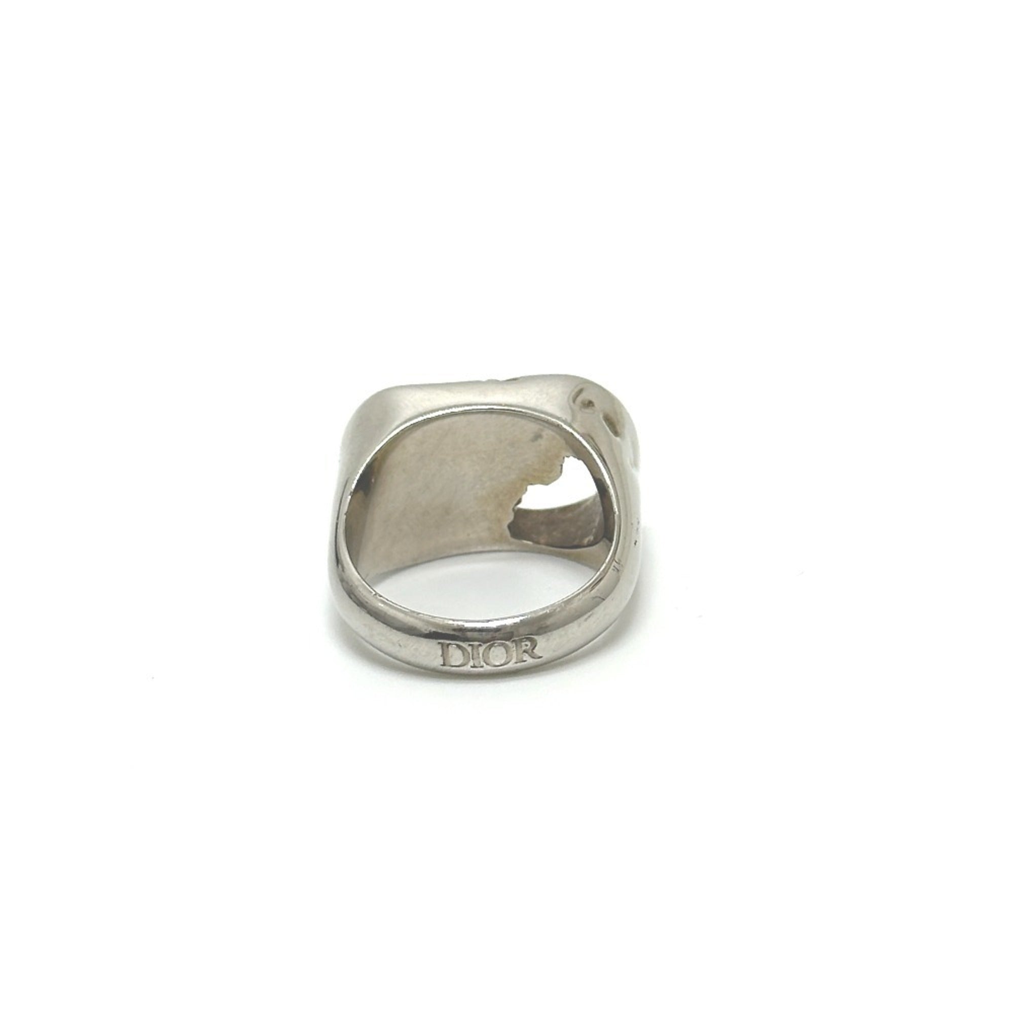 Christian Dior Silver Metal Band Ring (Pre-Owned)