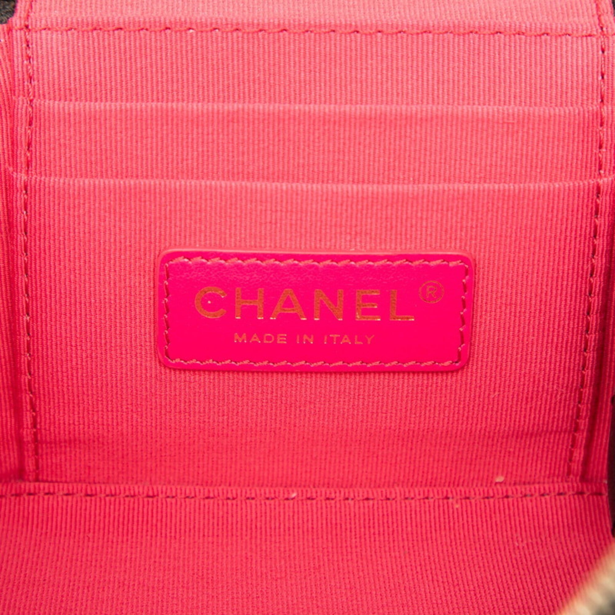 Chanel Black Leather Shoulder Bag Vanity Bag (Pre-Owned)