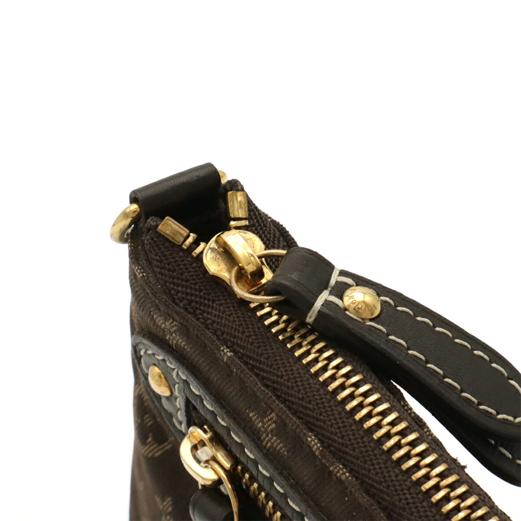 Louis Vuitton Brown Ebene Canvas Handbag Pochette Pouch (Pre-Owned)