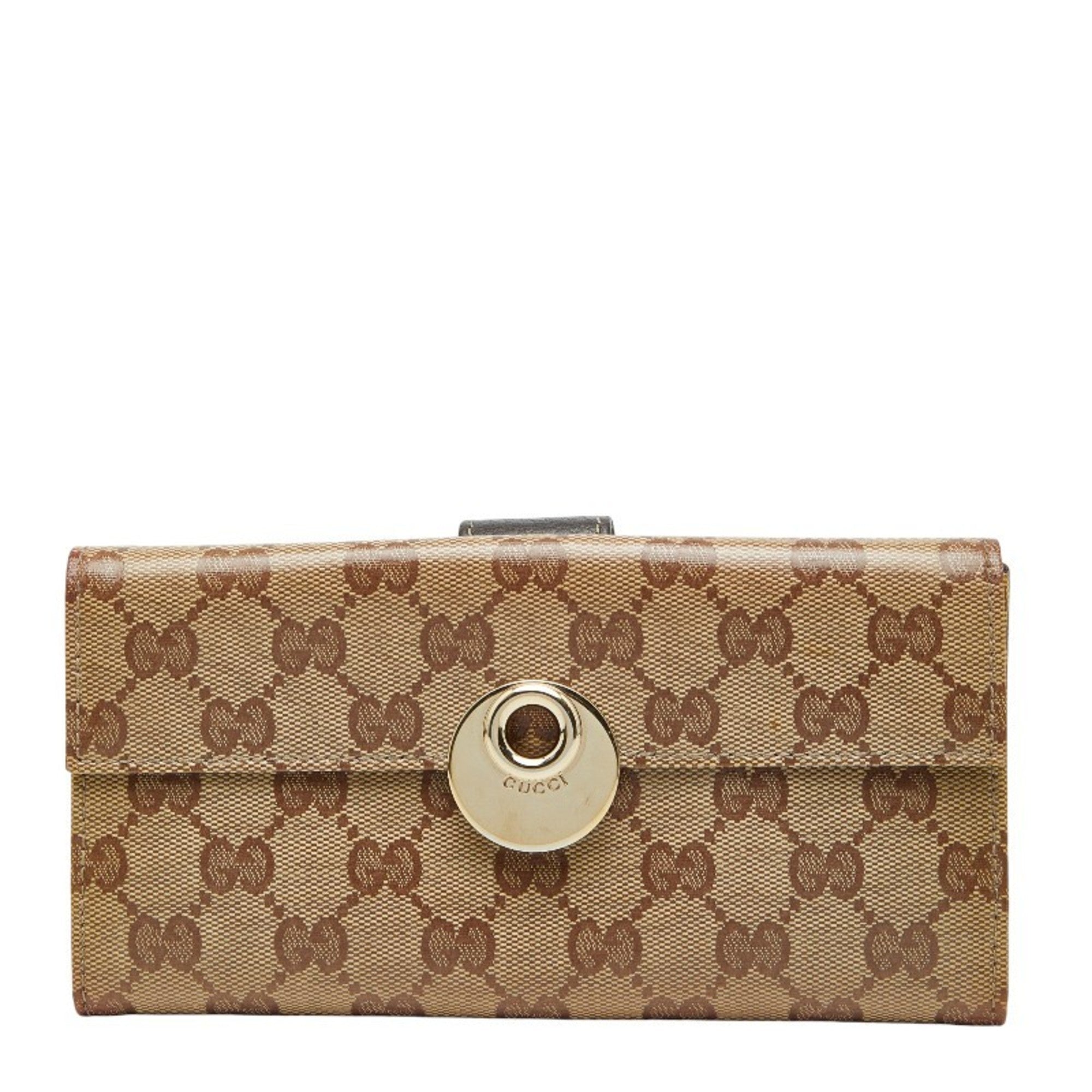 Gucci Beige Pvc Leather Coin Purse/Coin Case (Pre-Owned)
