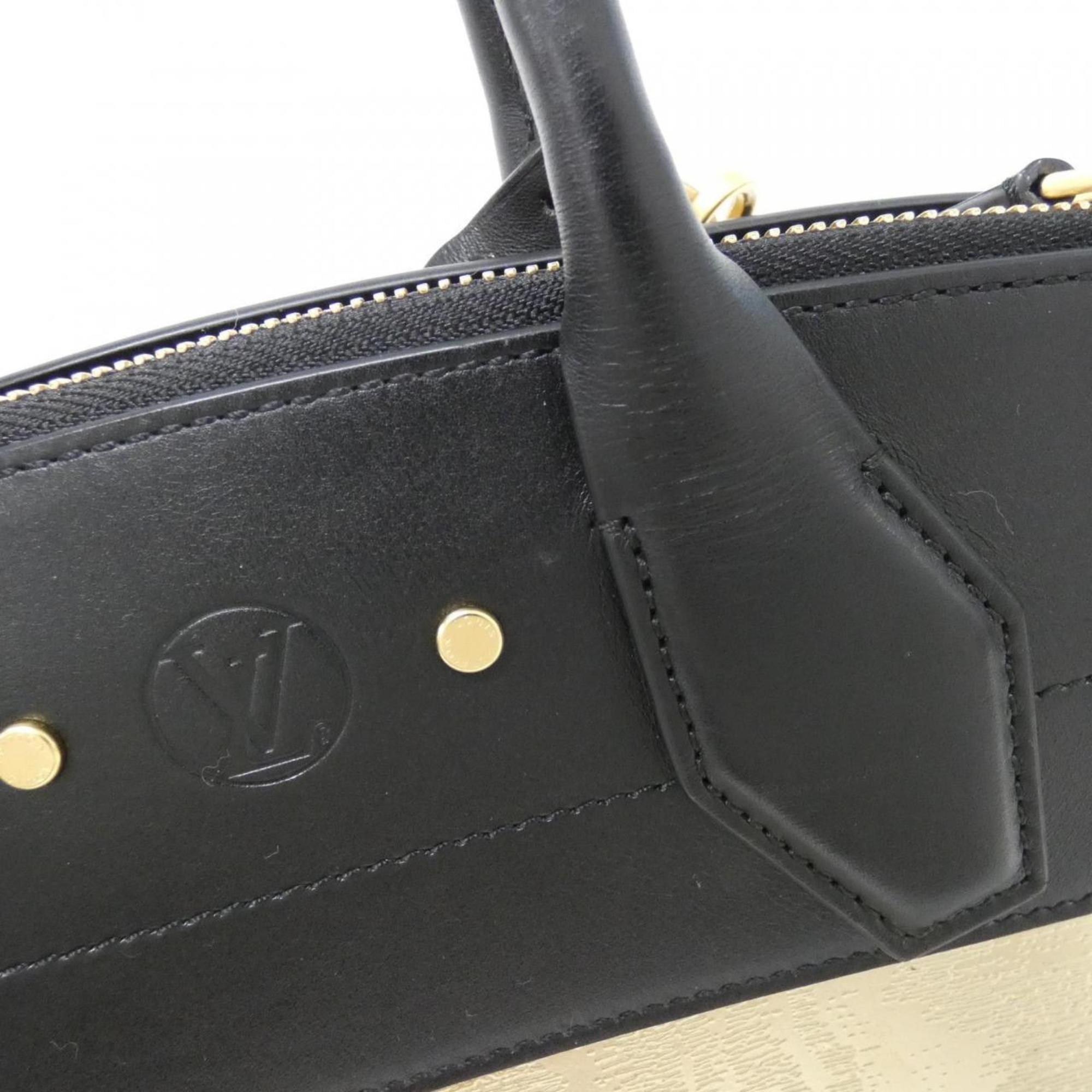 Louis Vuitton Black Gold Leather Handbag (Pre-Owned)