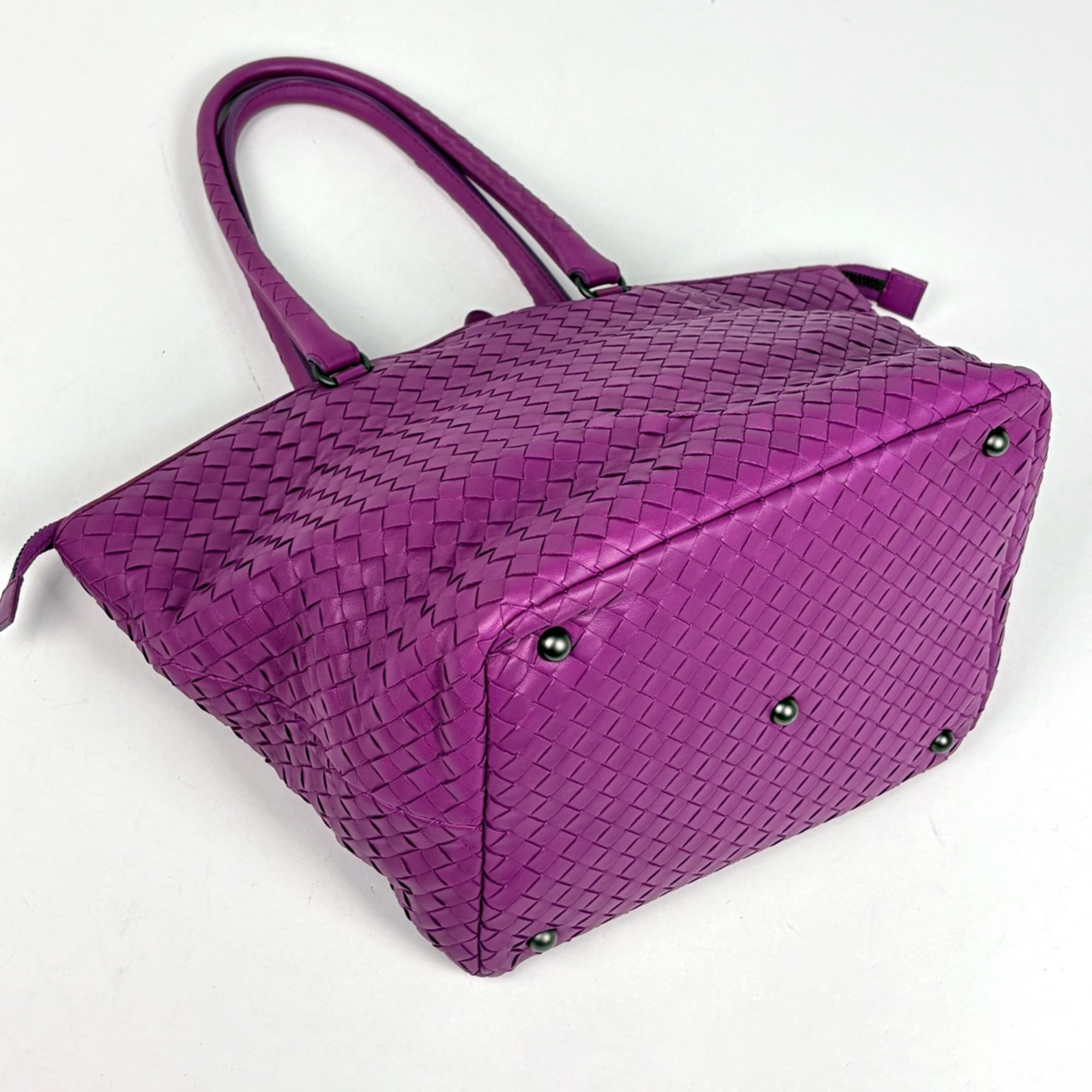 Bottega Veneta Intrecciato Purple Intrecciato Tote Bag (Pre-Owned)