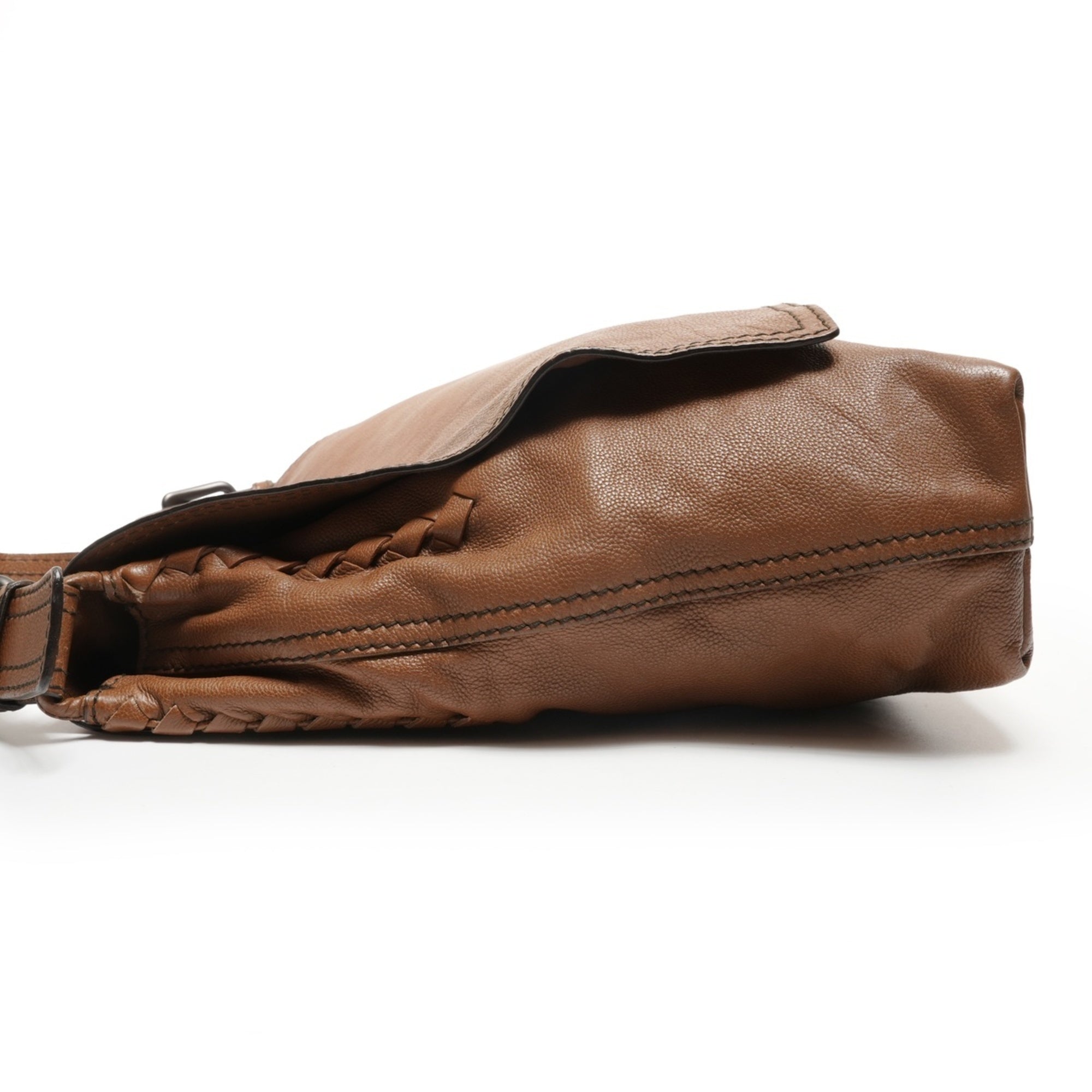Bottega Veneta Brown Leather Shoulder Bag (Pre-Owned)