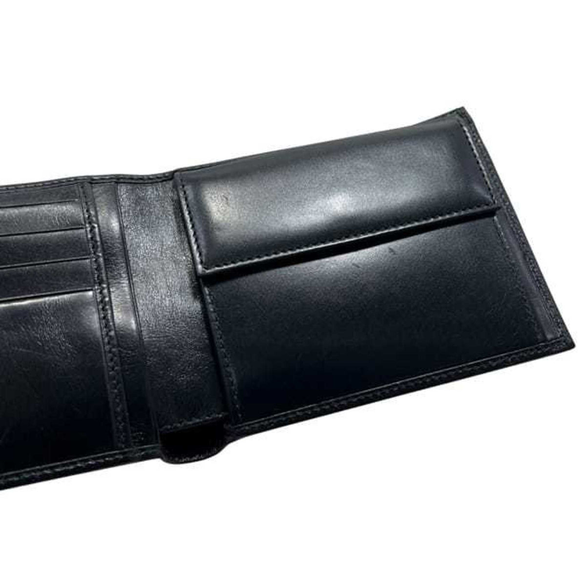 Salvatore Ferragamo Black Leather Wallet (Bi-Fold) (Pre-Owned)