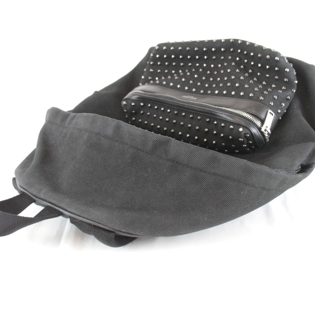 Yves Saint Laurent Black Cotton Canvas Backpack (Pre-Owned)