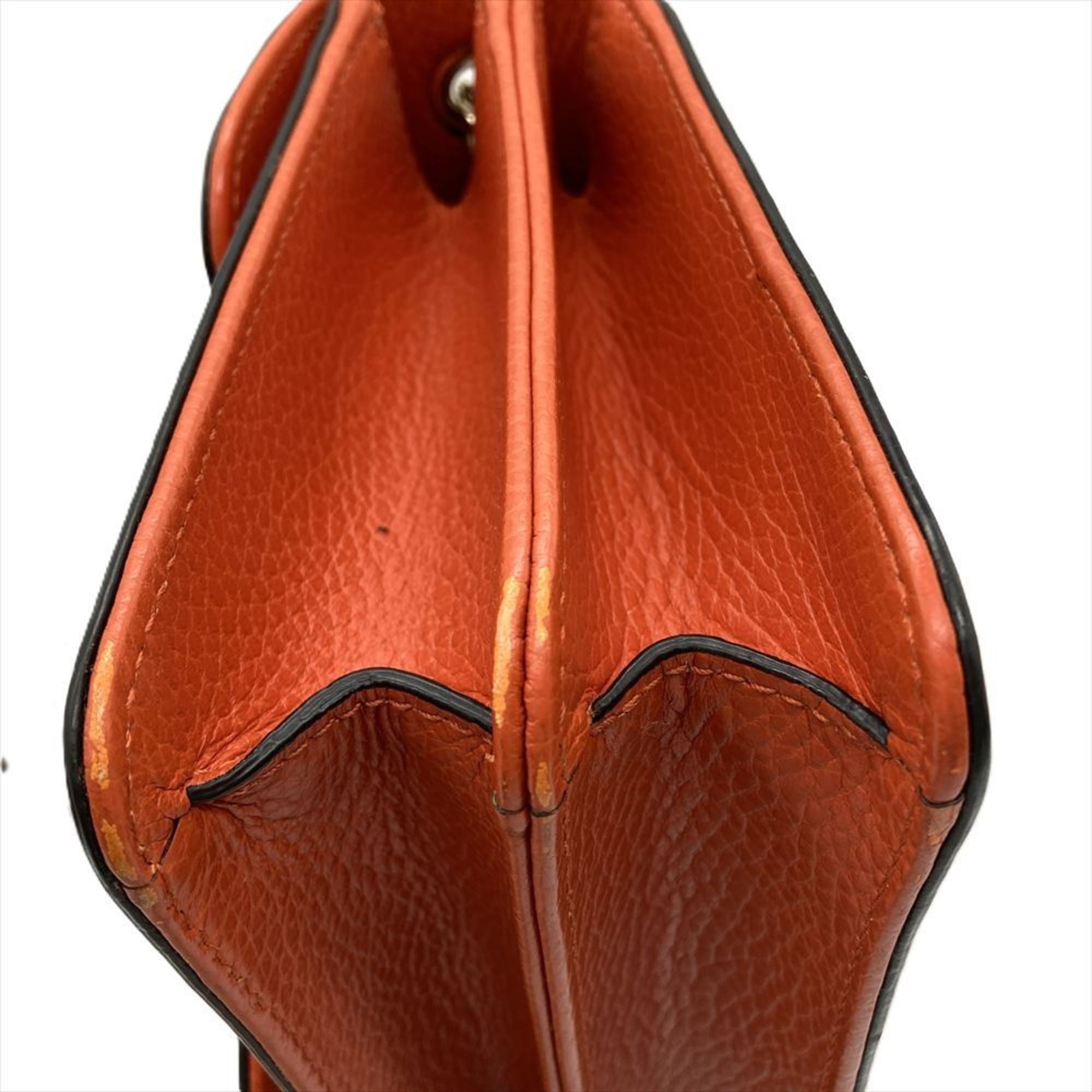 Gucci Orange Leather Shoulder Bag (Pre-Owned)
