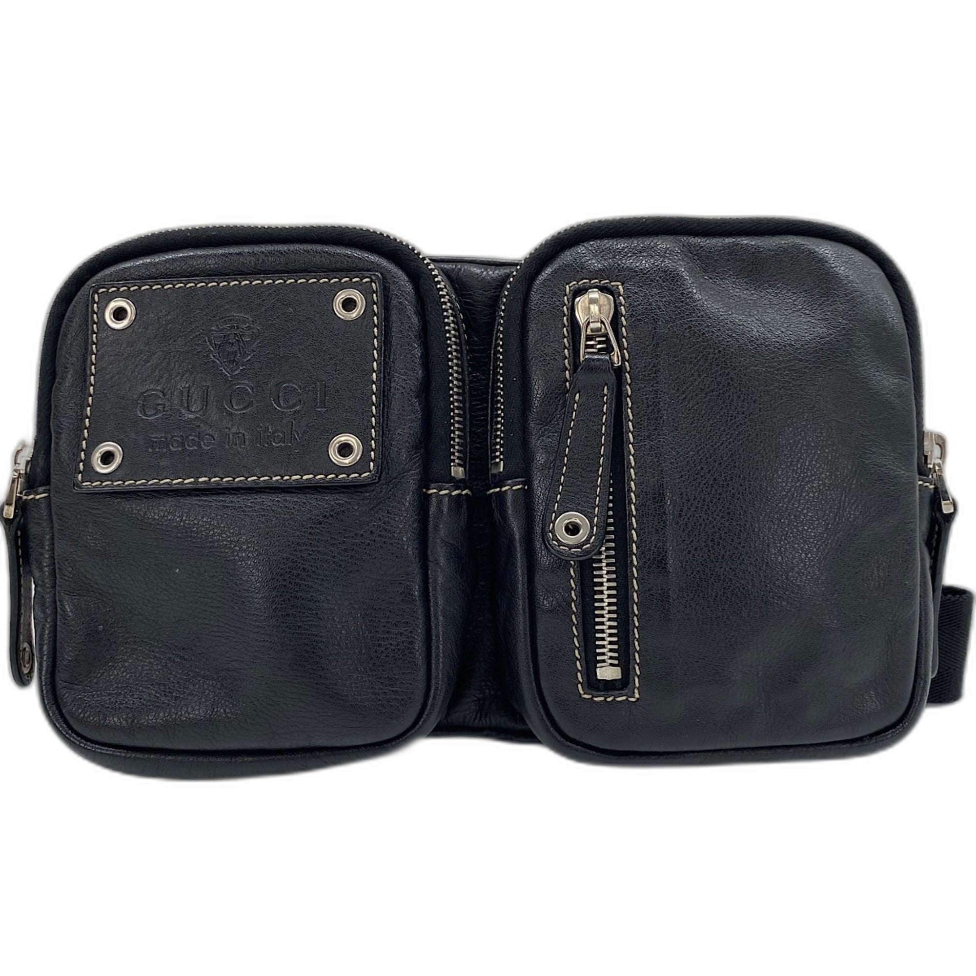 Gucci Black Leather Fanny Pack (Pre-Owned)