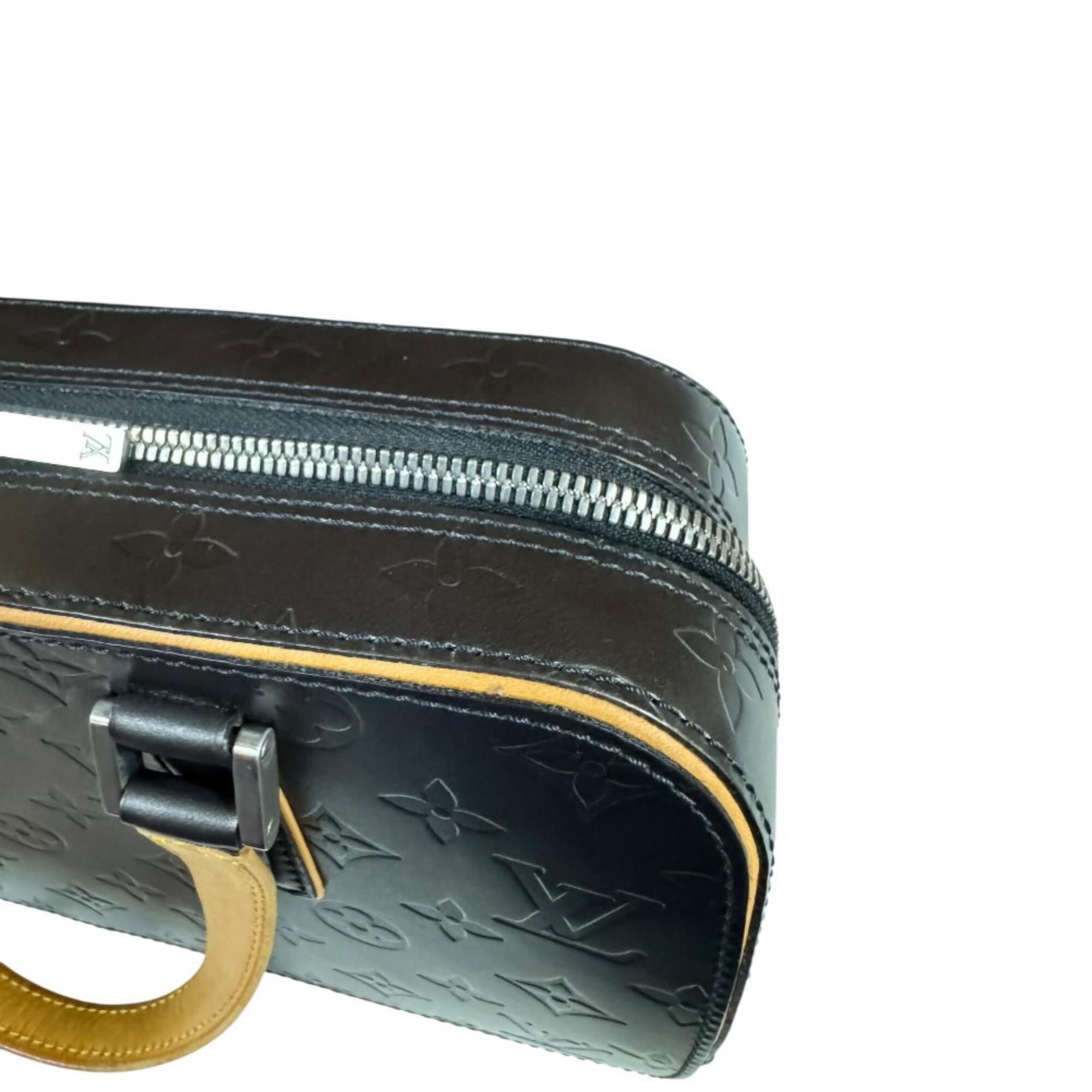 Louis Vuitton Gray Noir Monogram Mat Handbag (Pre-Owned)