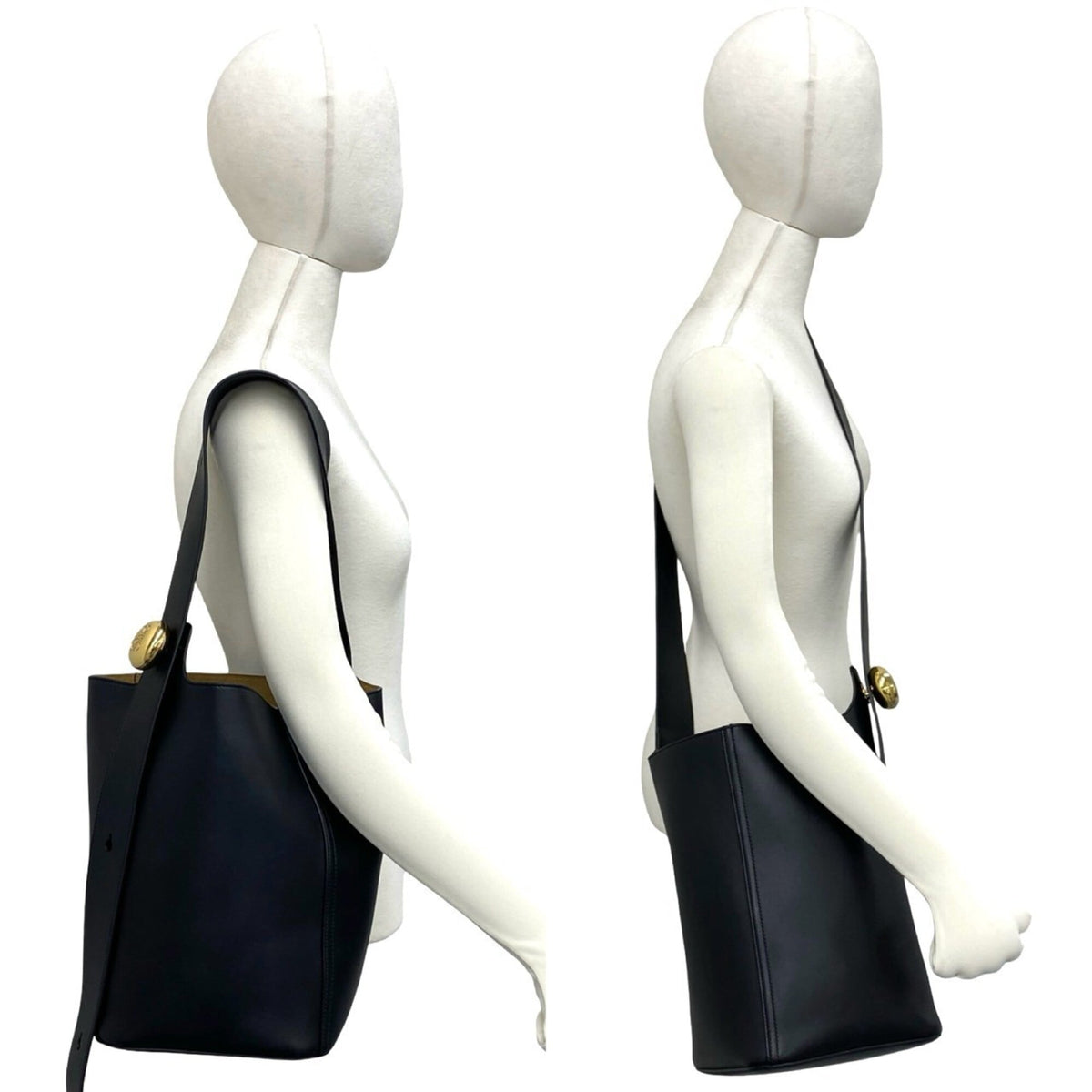 Loewe Black Leather Shoulder Bag Tote Bag (Pre-Owned)