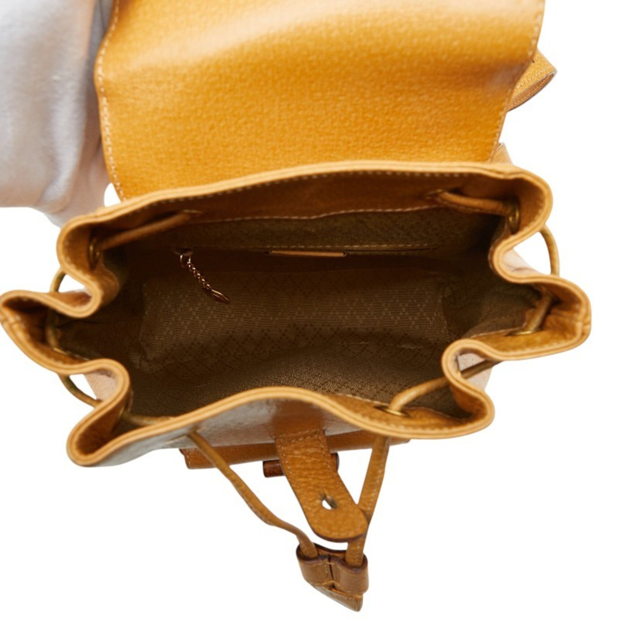 Gucci Beige Leather Backpack (Pre-Owned)