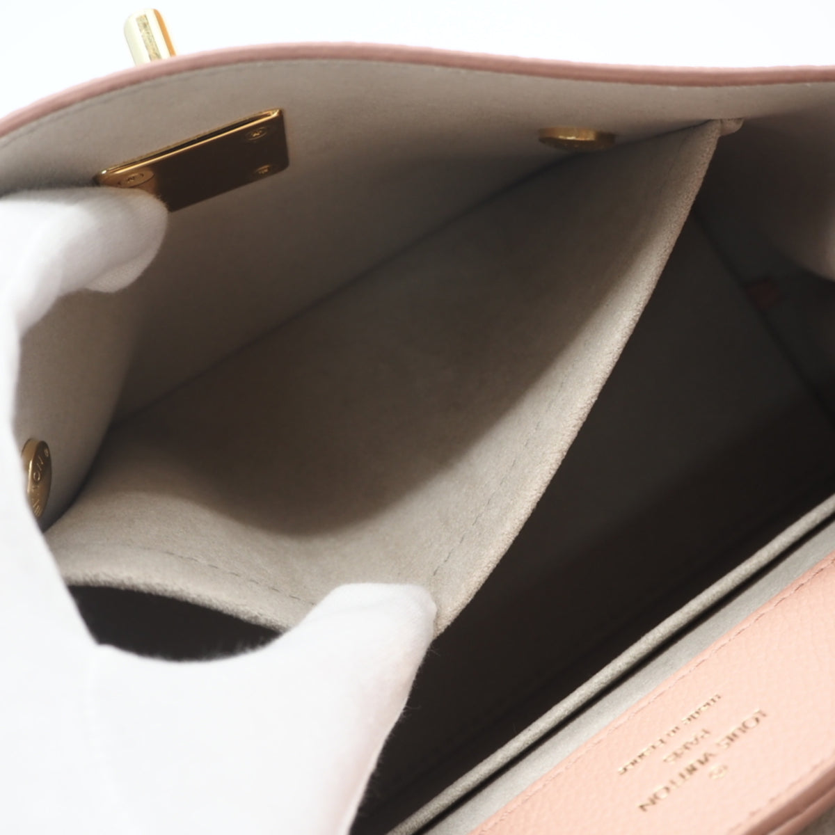 Louis Vuitton Pink Beige Leather Shoulder Bag (Pre-Owned)