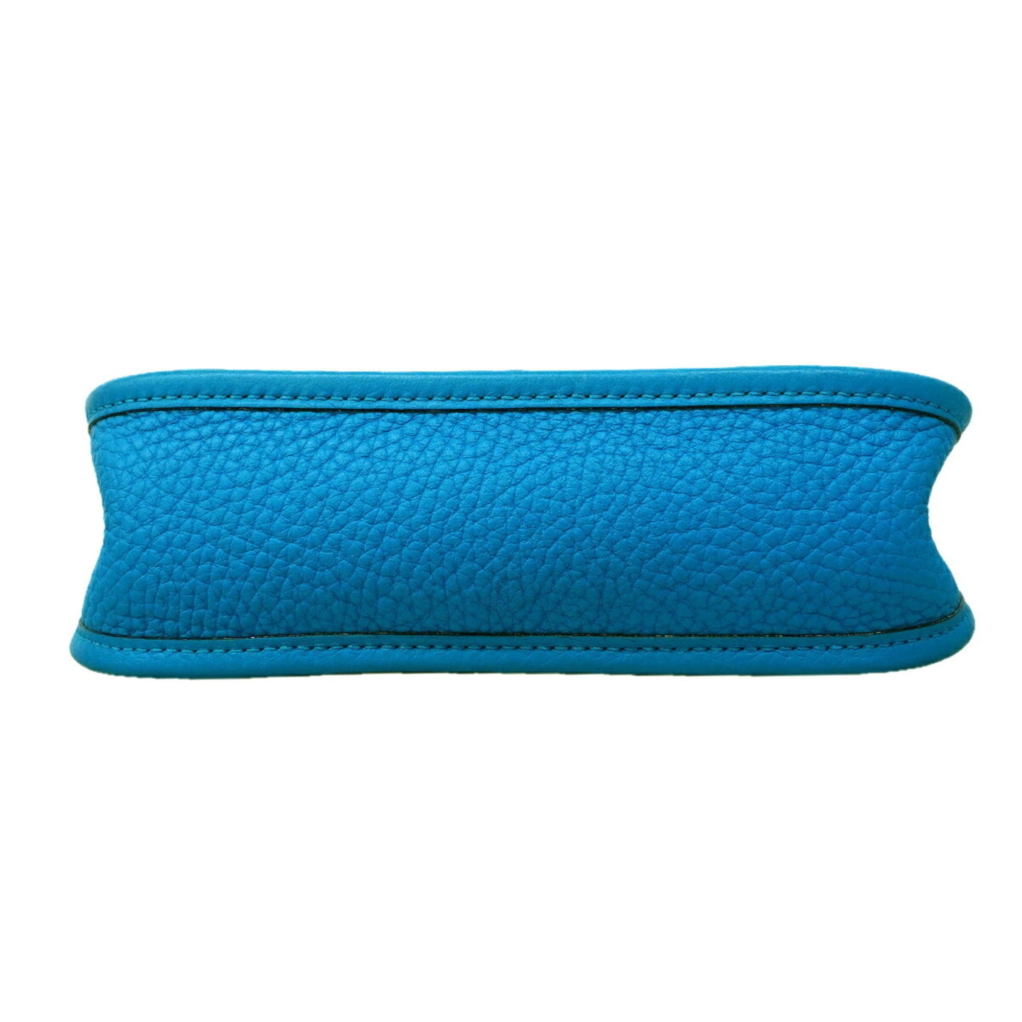 Hermes Blue Taurillon Clemence Leather Shoulder Bag (Pre-Owned)