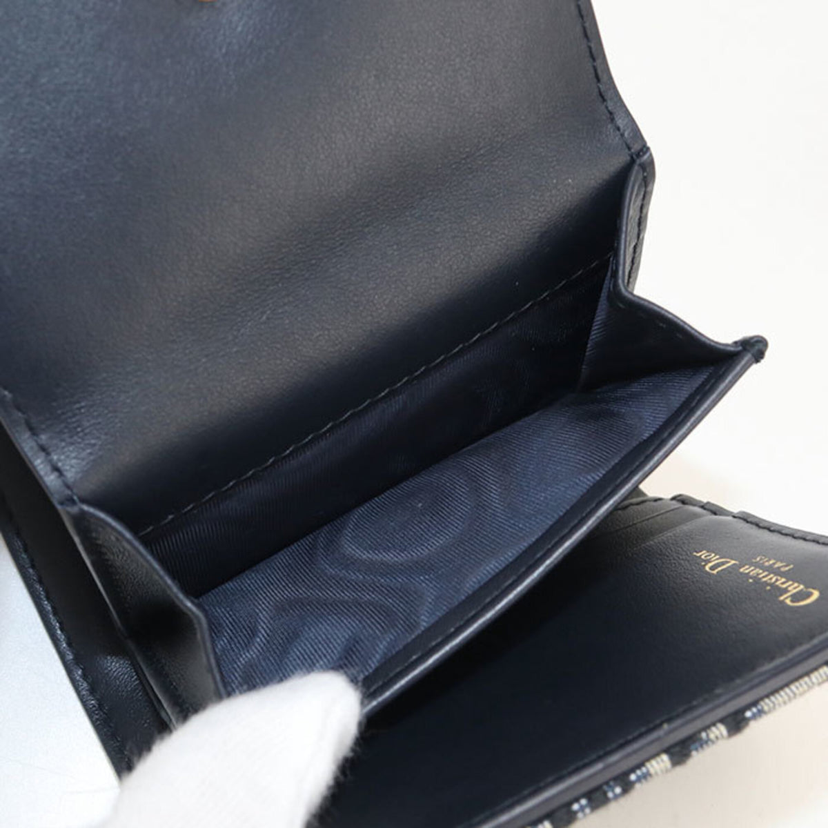 Christian Dior Navy Wallet (Tri-Fold) (Pre-Owned)