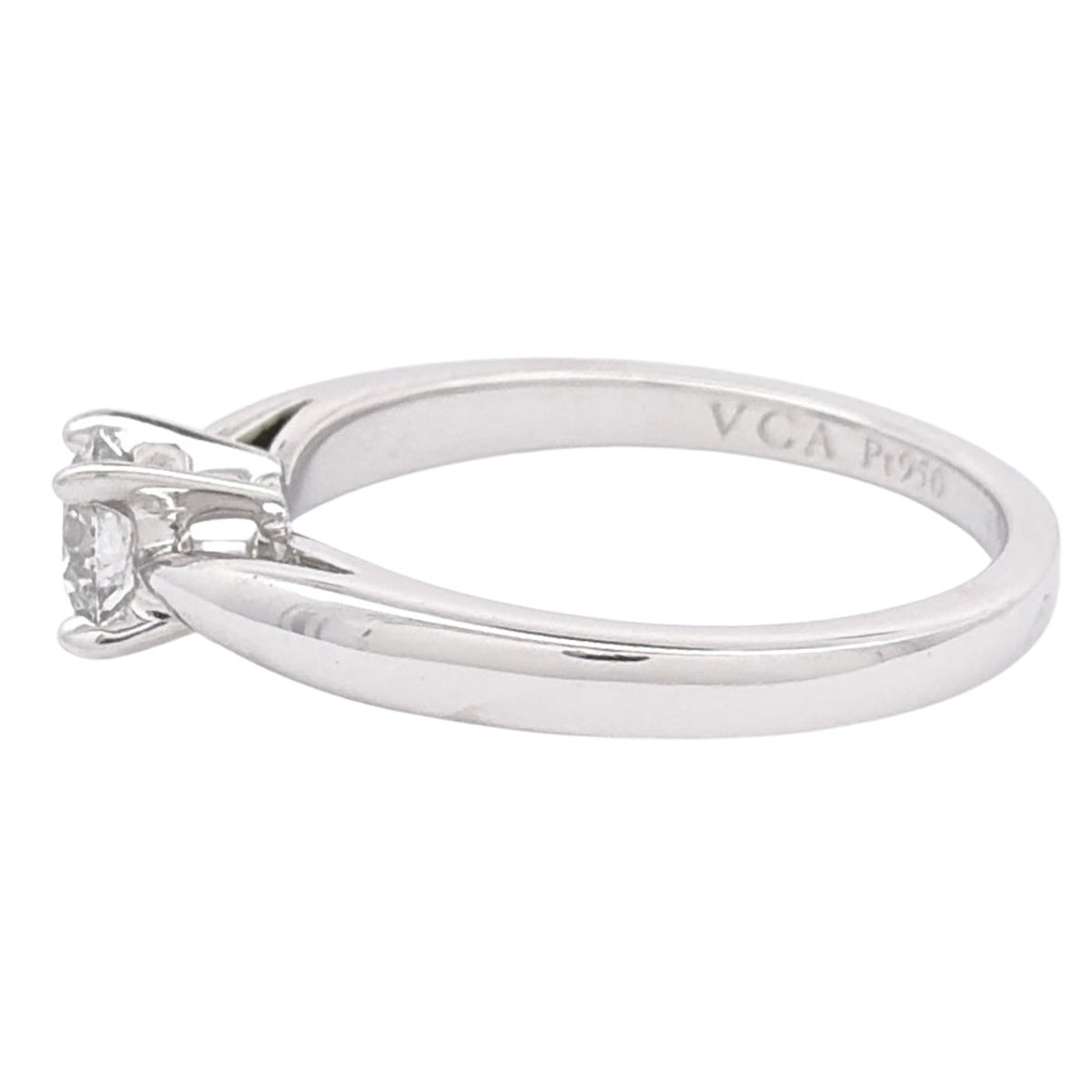 Van Cleef & Arpels Platinum 950 Band Ring (Pre-Owned)