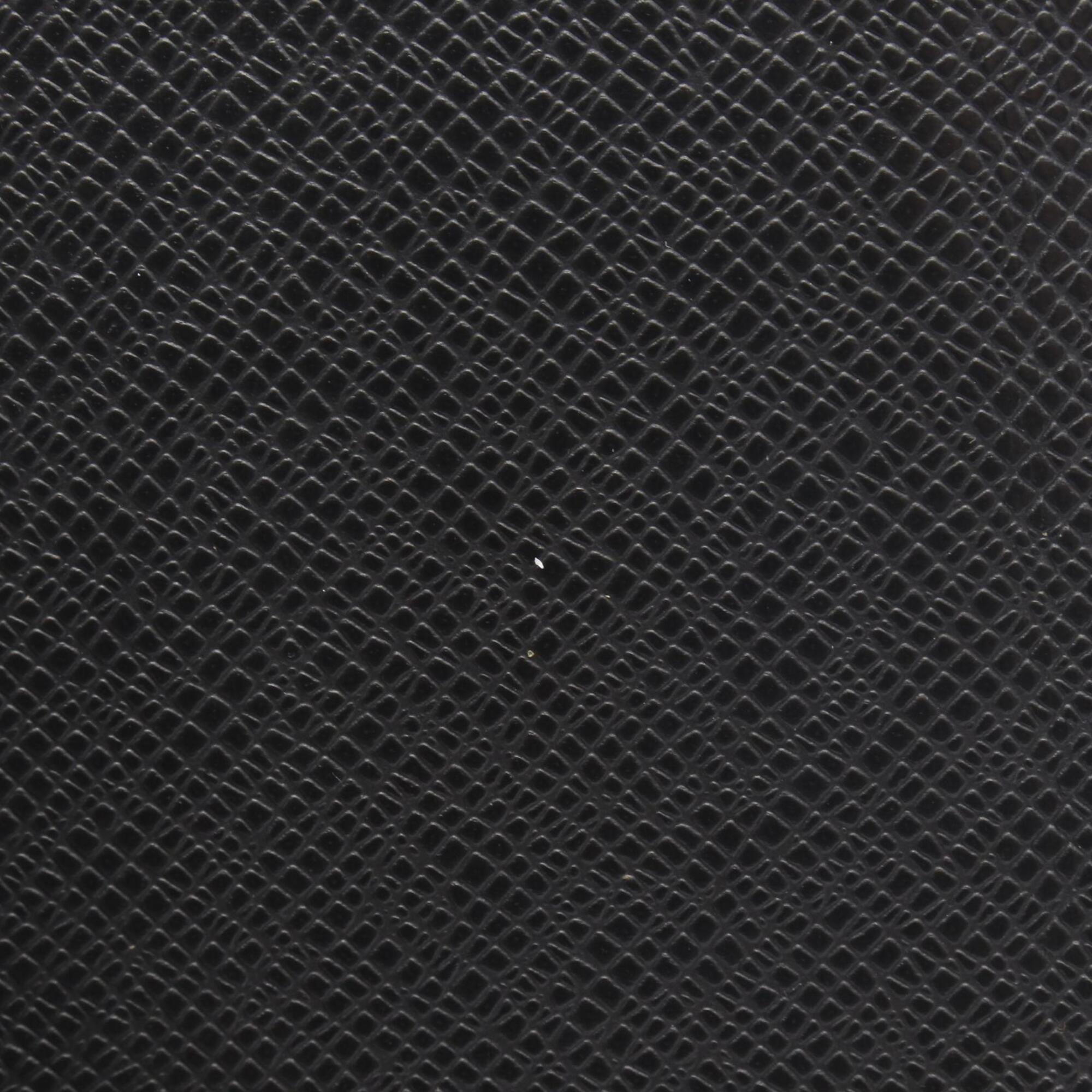 Louis Vuitton Taiga Ardoise Black Leather Long Wallet (Bi-Fold) (Pre-Owned)