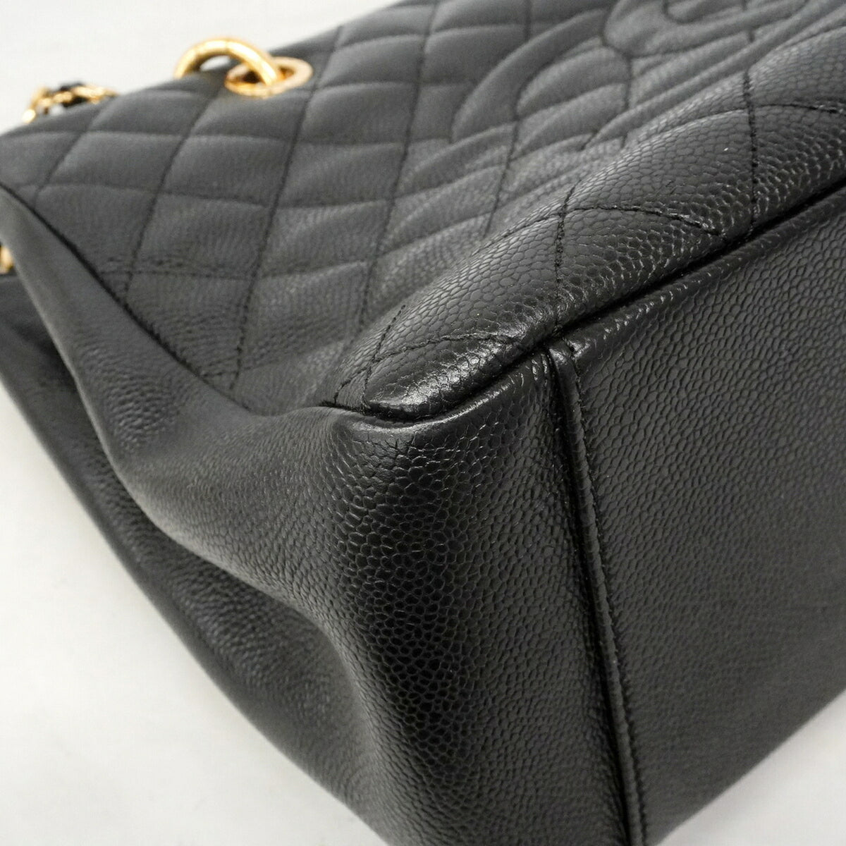 Chanel Black Grained Calfskin Tote Bag (Pre-Owned)