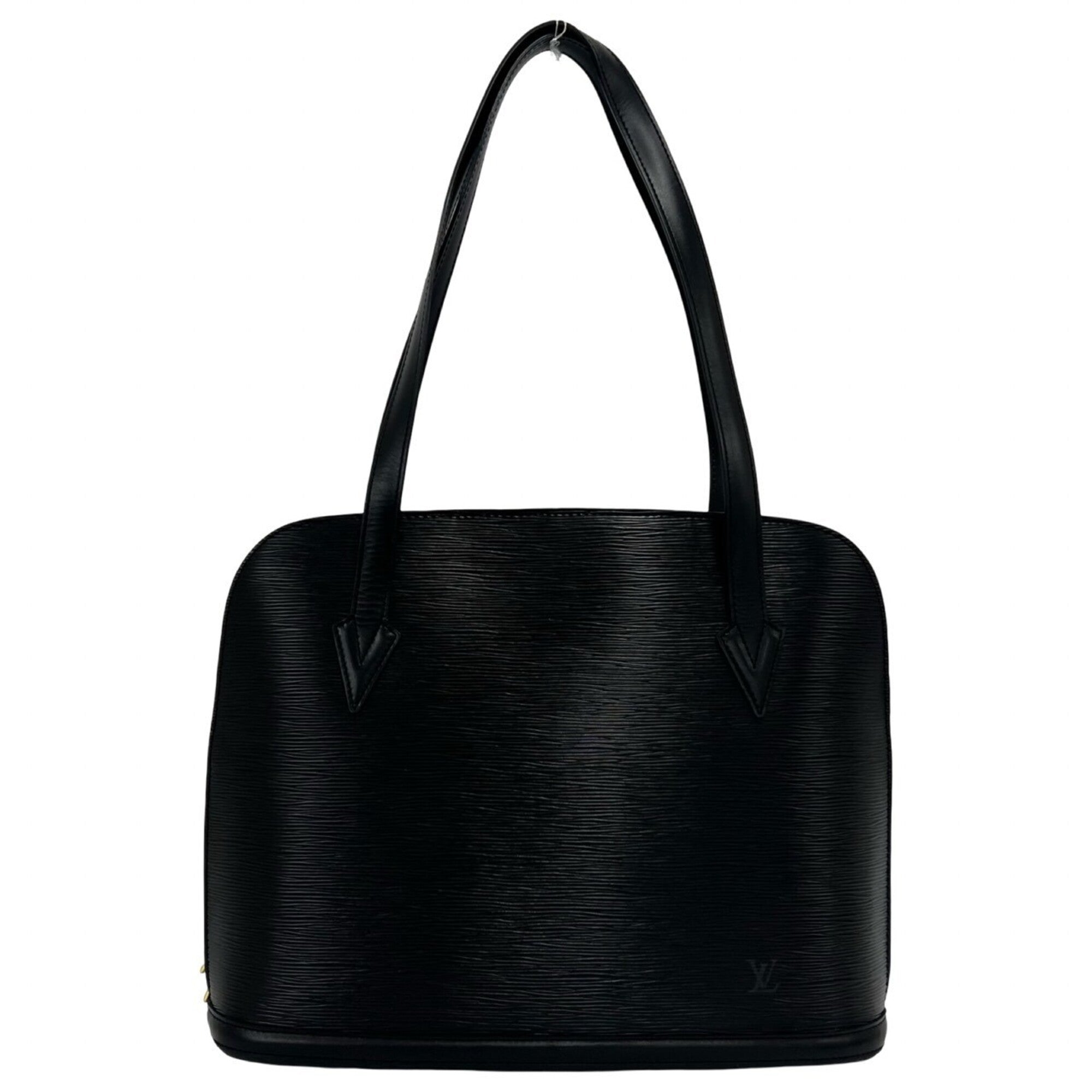 Louis Vuitton Black Leather Tote Bag (Pre-Owned)