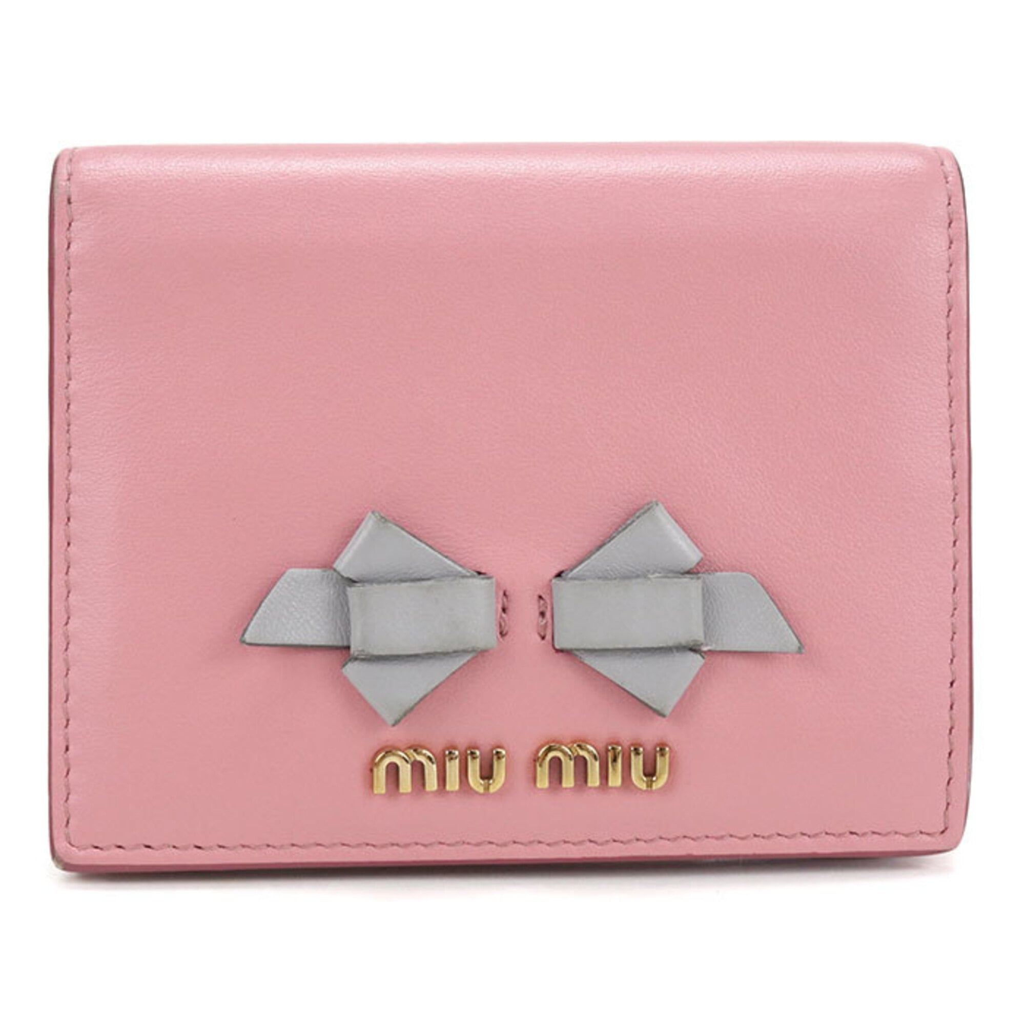 Miu Miu Pink Leather Wallet (Bi-Fold) (Pre-Owned)
