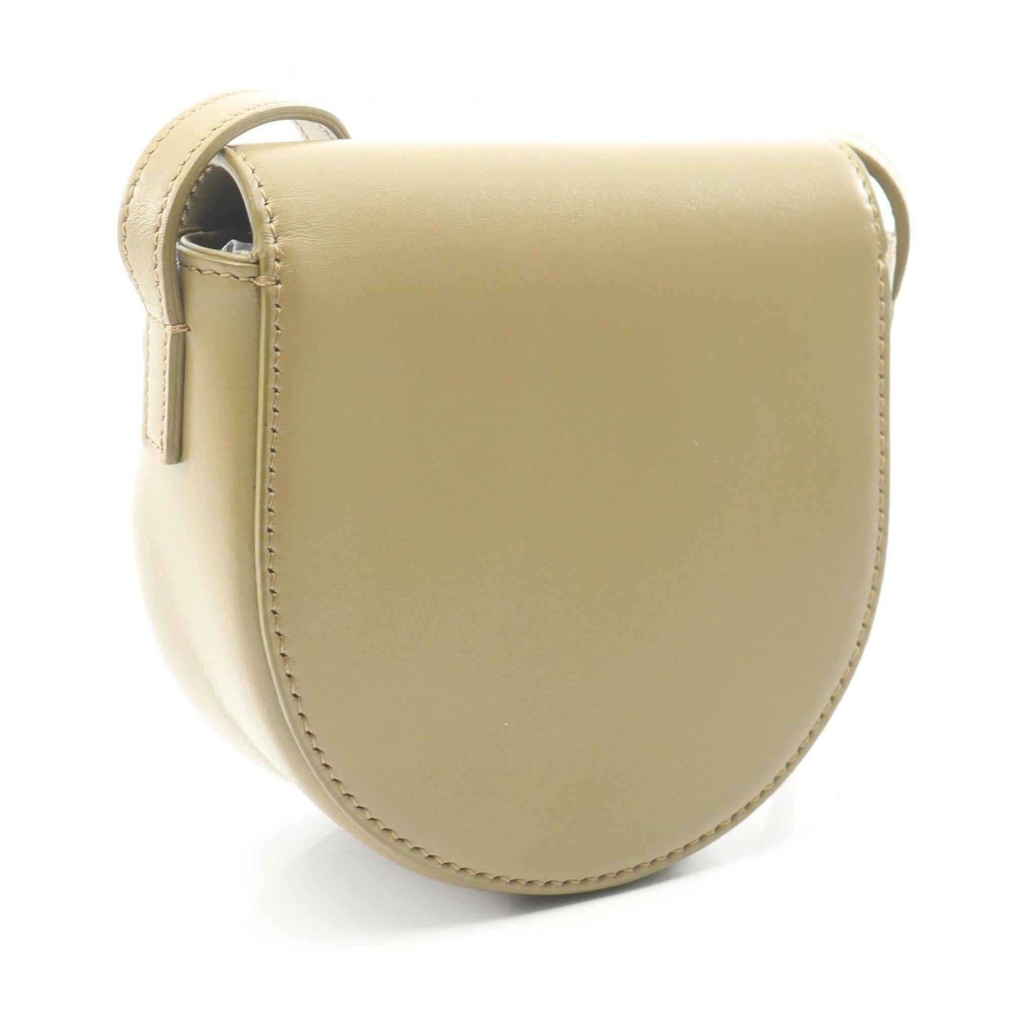 Celine Khaki Leather Handbag Shoulder Bag (Pre-Owned)