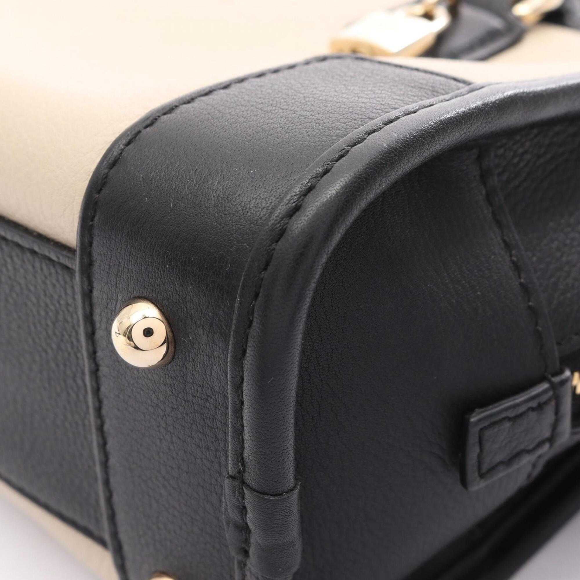 Loewe Beige Black Leather Handbag (Pre-Owned)