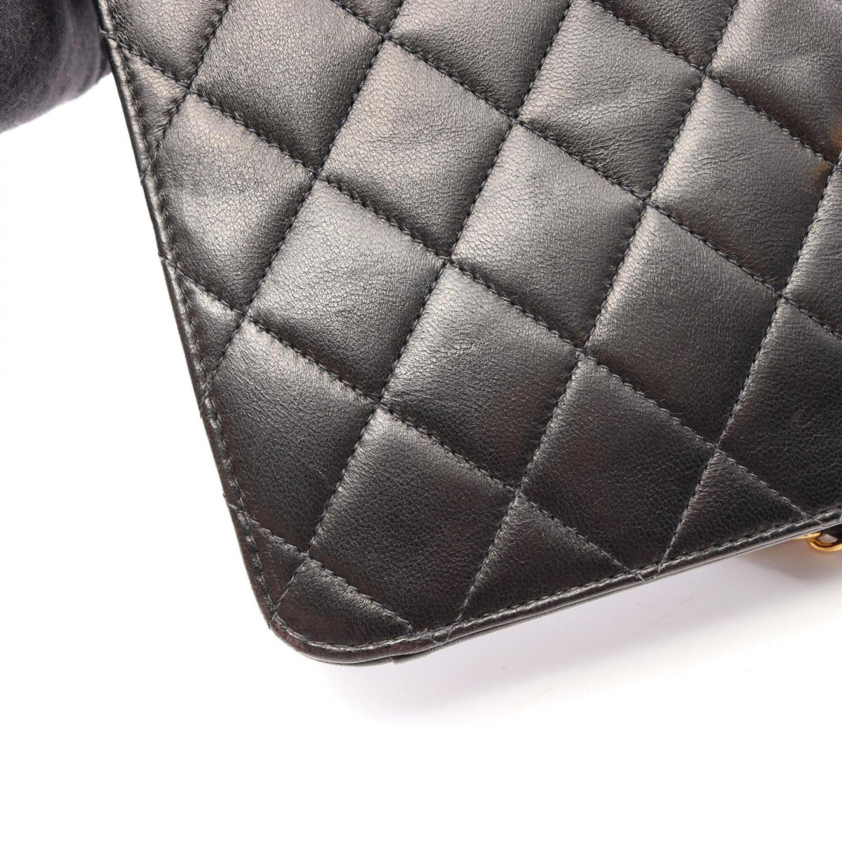 Chanel Black Leather Handbag Shoulder Bag (Pre-Owned)