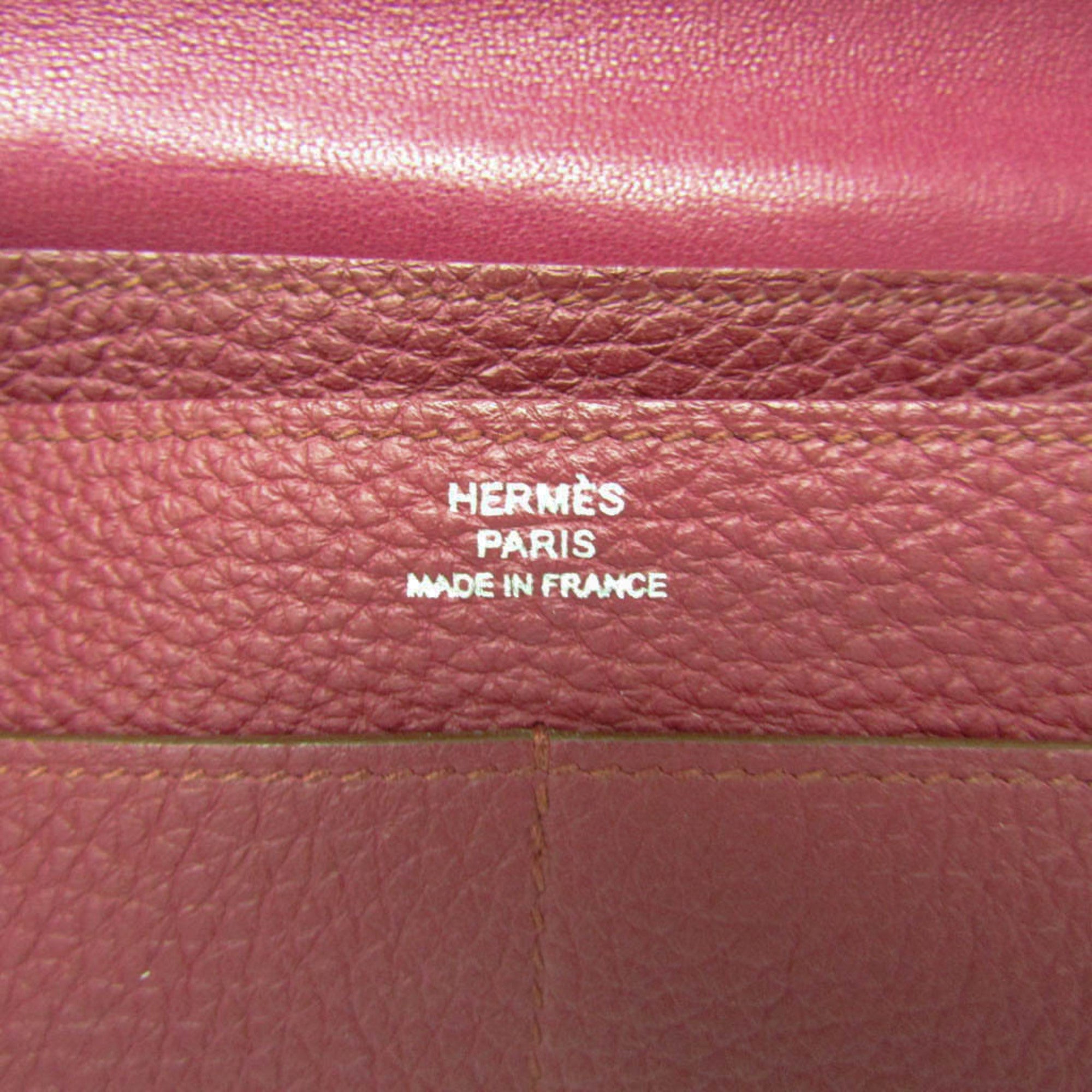 Hermes Dogon Wine Togo Leather Long Wallet (Bi-Fold) (Pre-Owned)