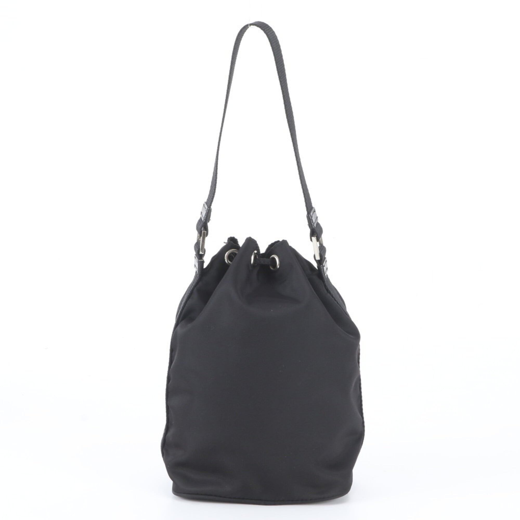 Prada Black Pink Nylon Leather Handbag (Pre-Owned)
