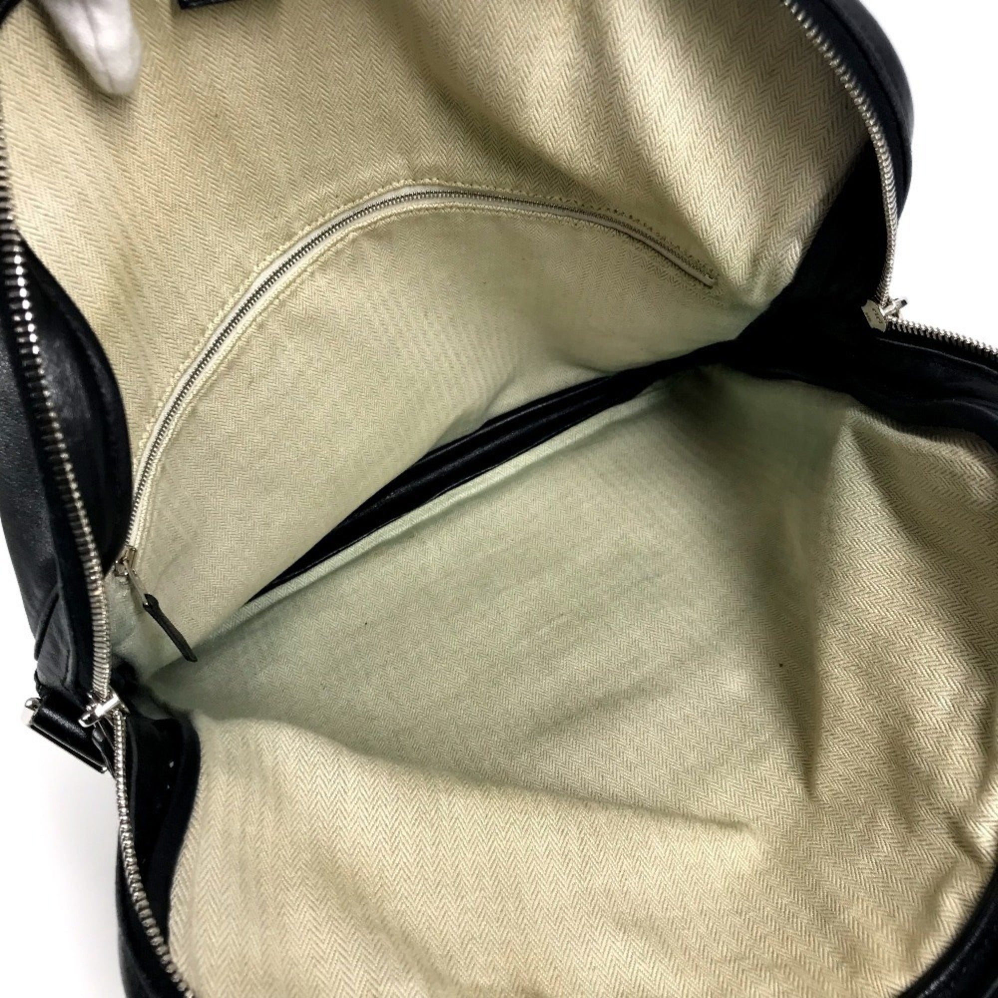 Hermes Black Leather Handbag Shoulder Bag Tote Bag (Pre-Owned)