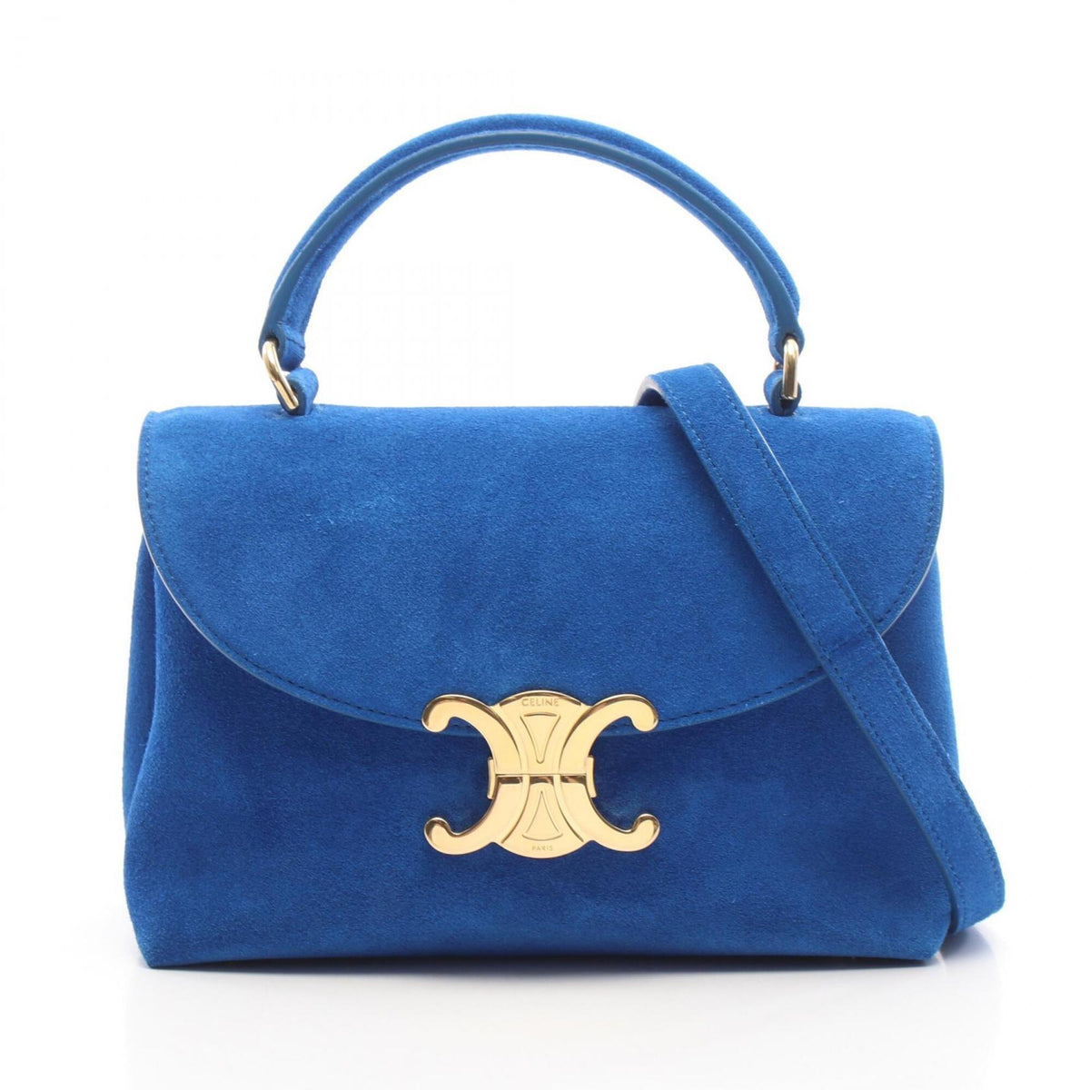 Celine Blue Suede Handbag (Pre-Owned)