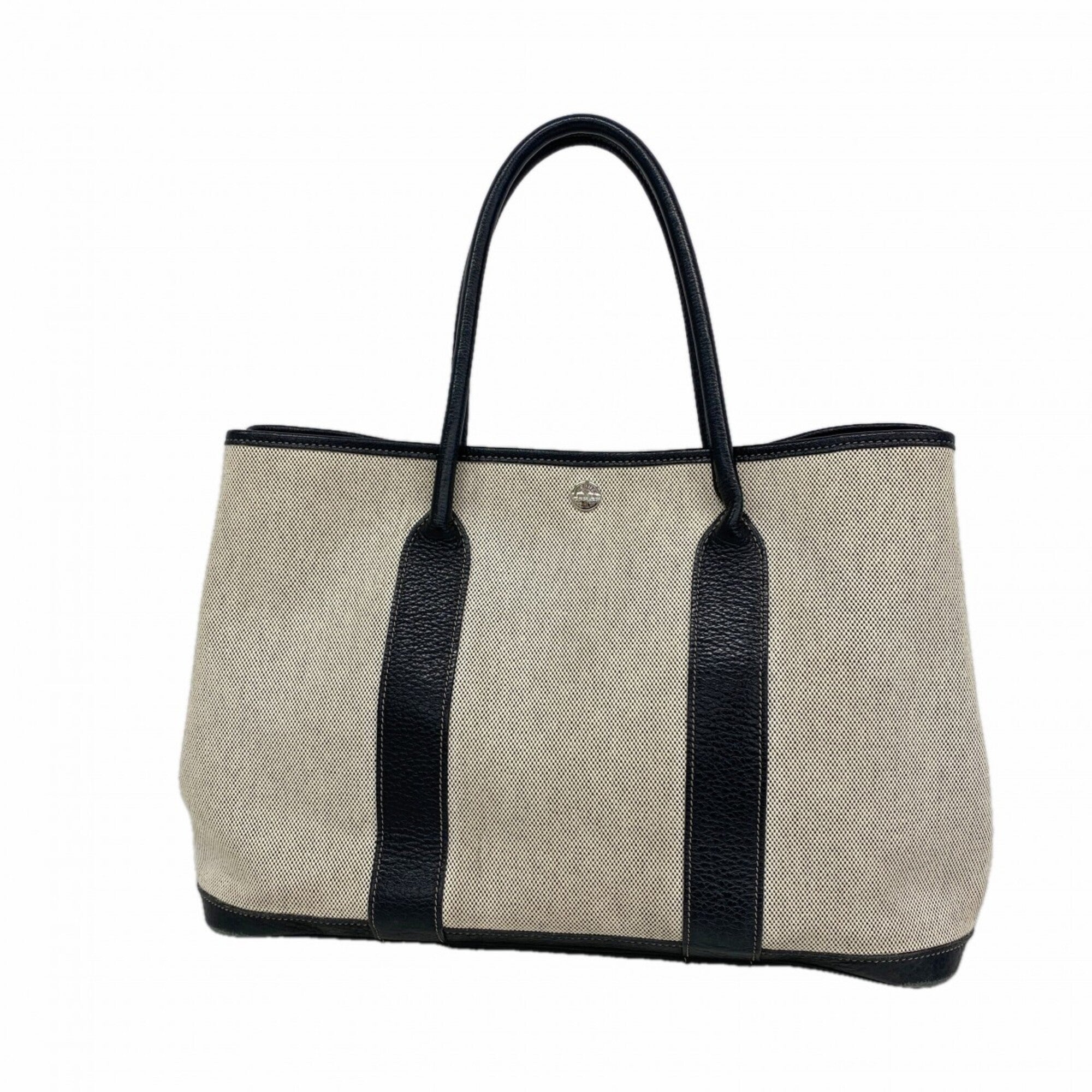 Hermes Black Toile H Tote Bag (Pre-Owned)
