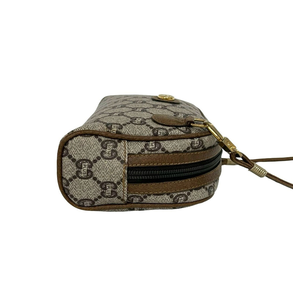 Gucci Brown Leather Pvc Pochette Shoulder Bag (Pre-Owned)