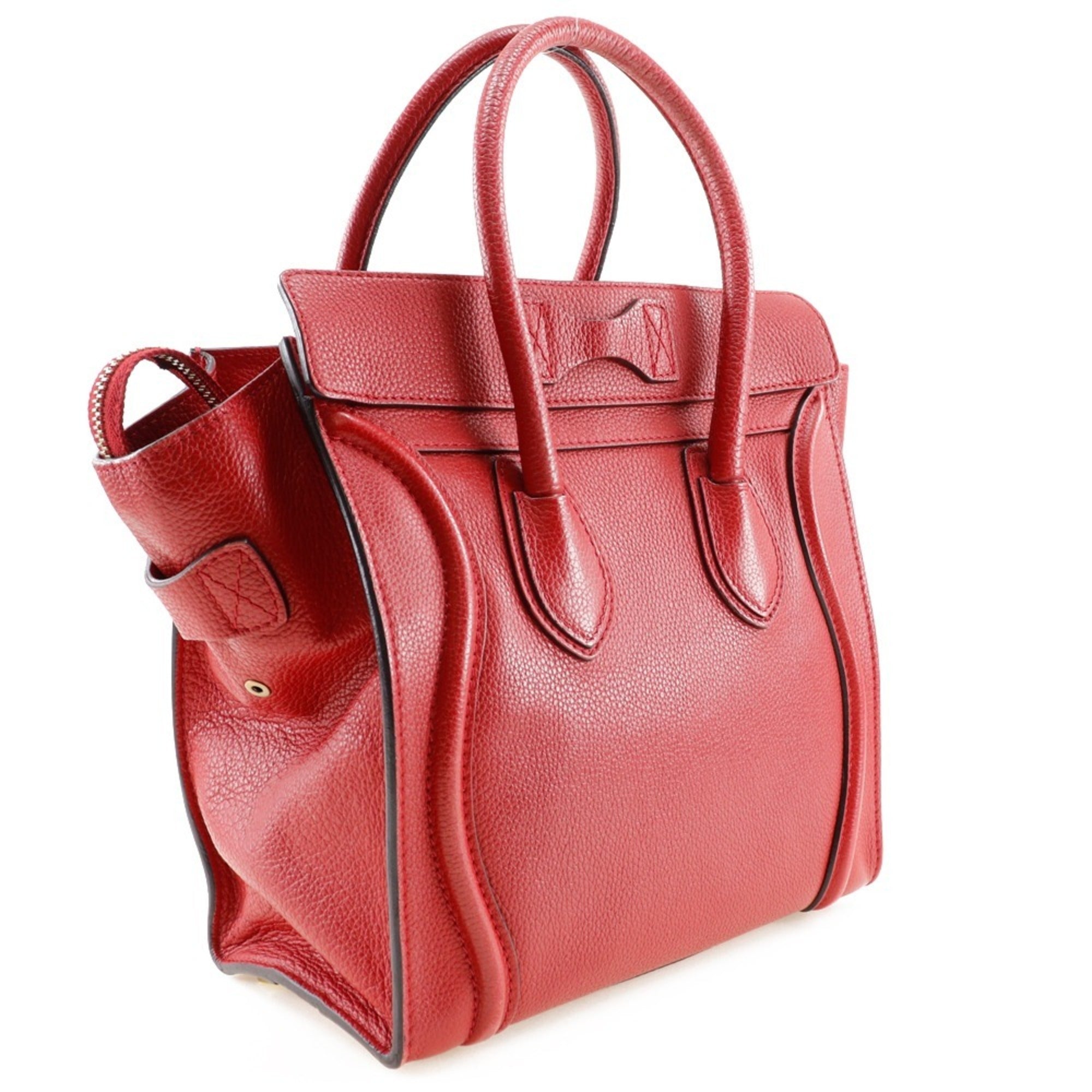 Celine Red Color Leather Handbag (Pre-Owned)