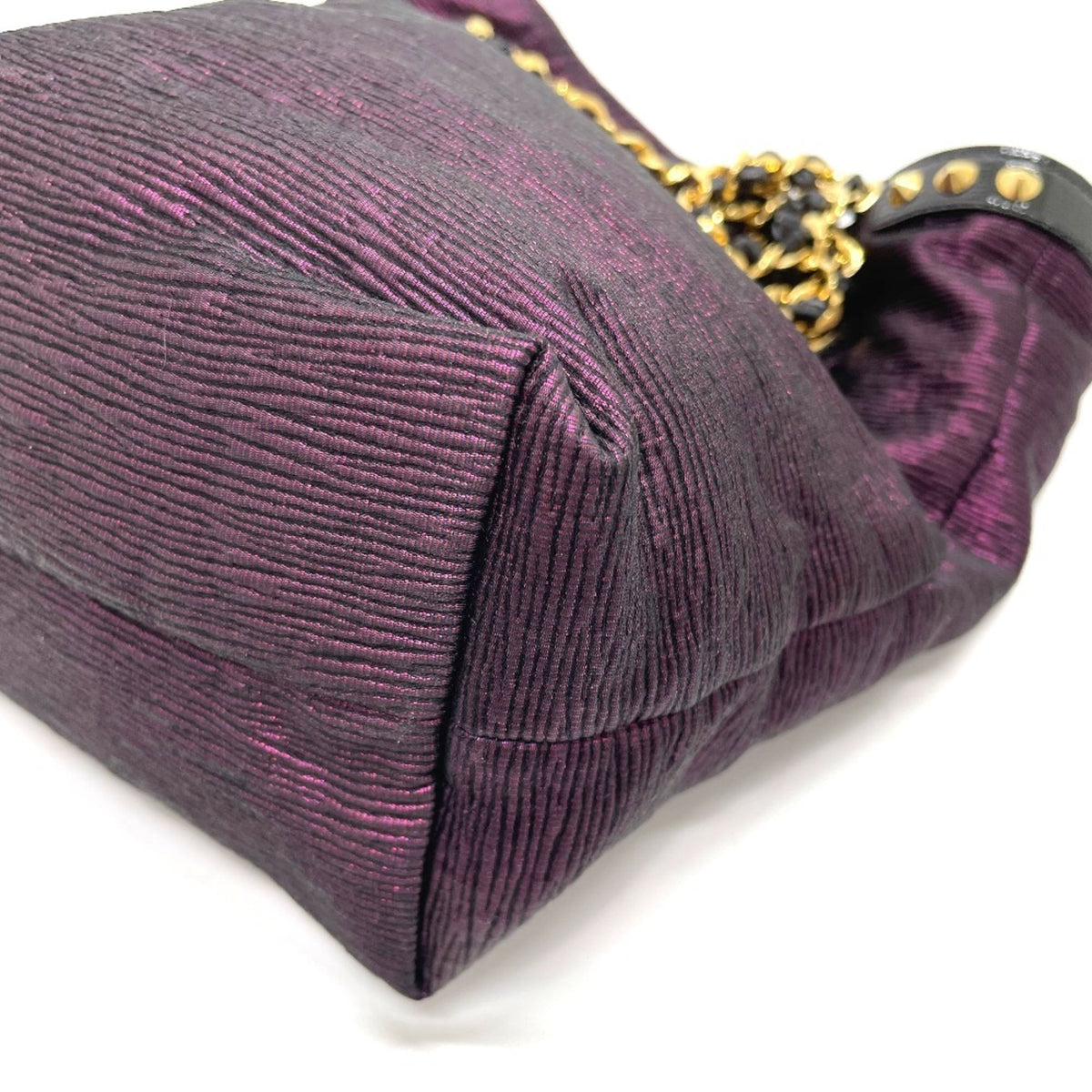 Louis Vuitton Black Purple Canvas Leather Handbag Tote Bag (Pre-Owned)