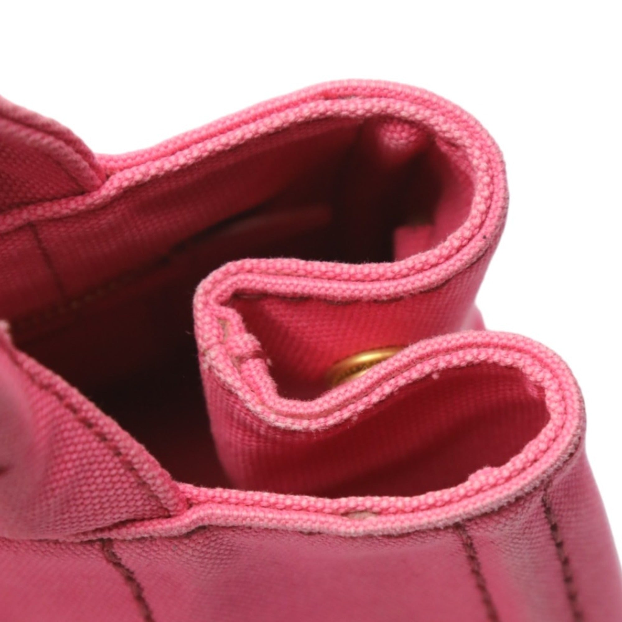 Prada Canapa Pink Cotton Canvas Tote Bag (Pre-Owned)