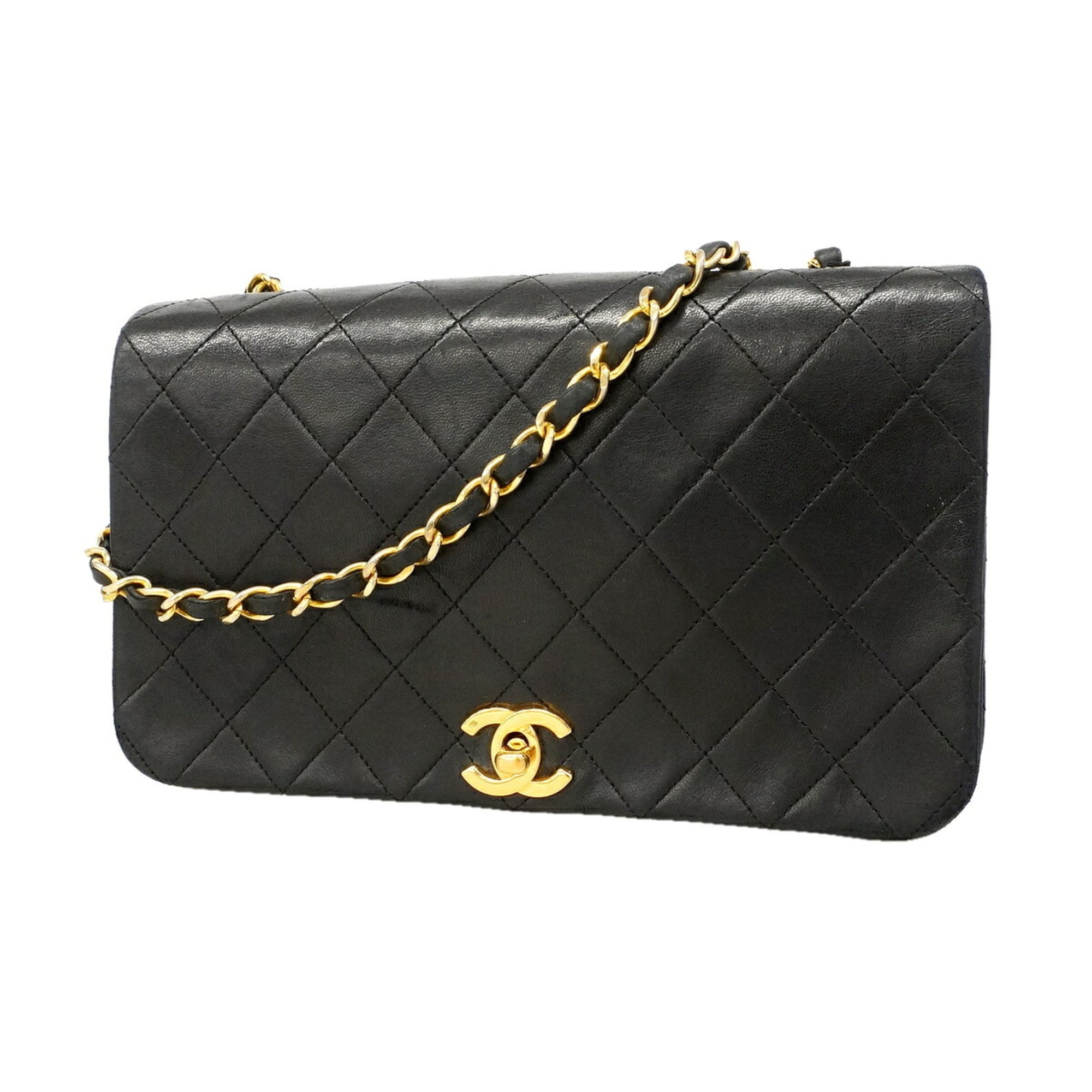Chanel Black Leather Shoulder Bag (Pre-Owned)