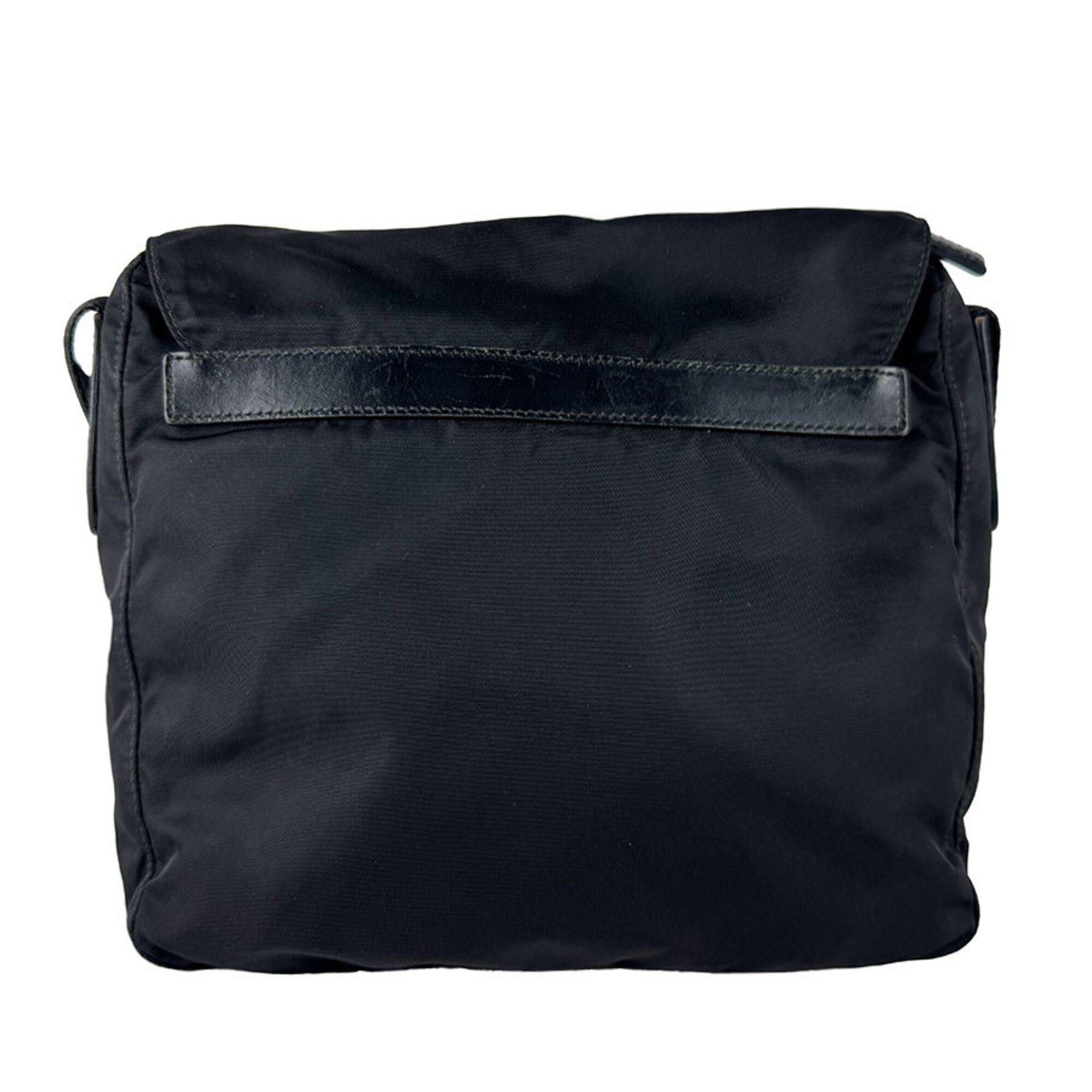 Prada Black Nylon Leather Shoulder Bag (Pre-Owned)