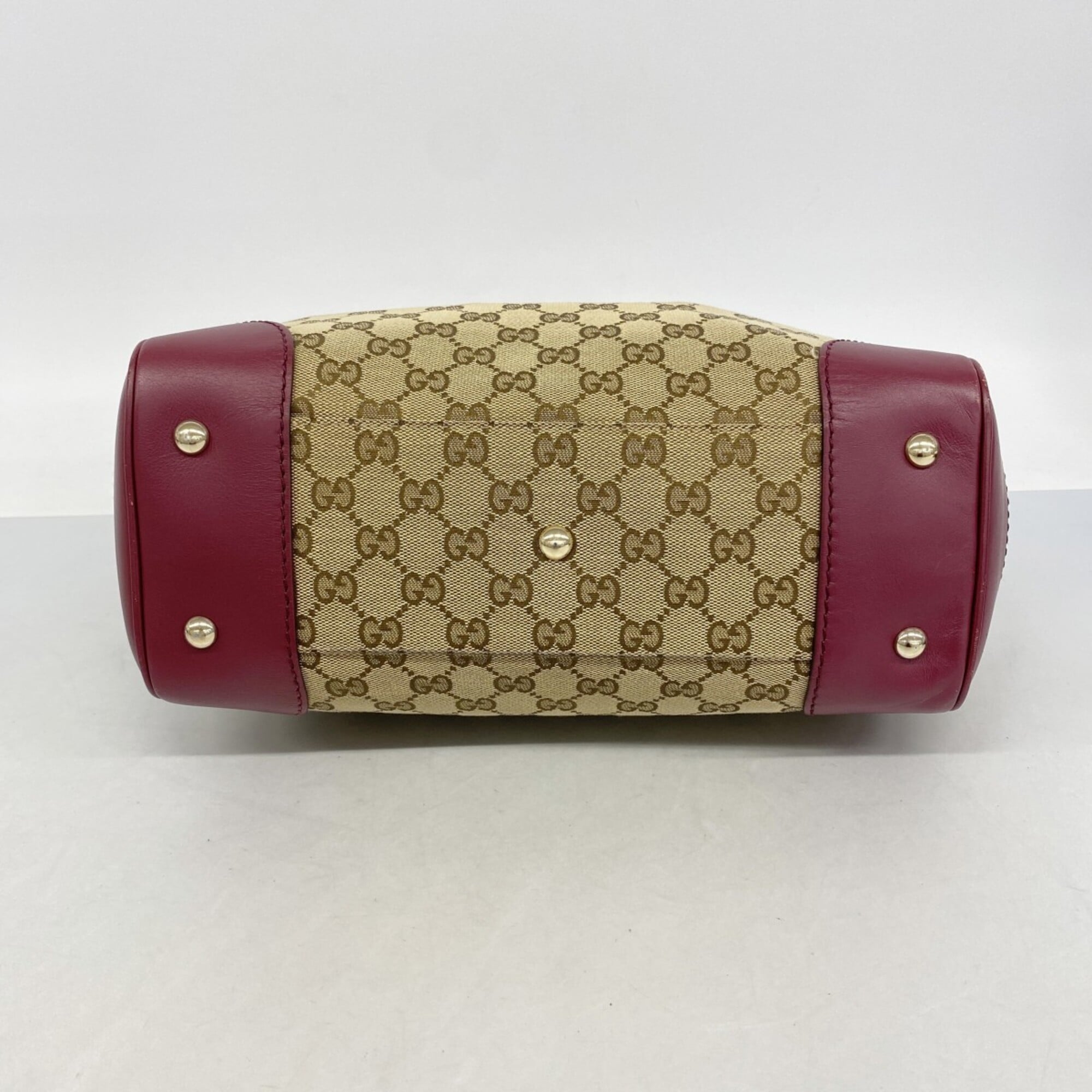 Gucci Bordeaux Brown Canvas Tote Bag (Pre-Owned)