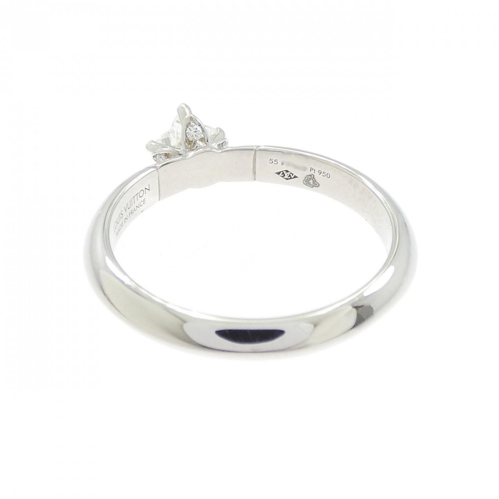 Louis Vuitton Platinum 950 Band Ring (Pre-Owned)