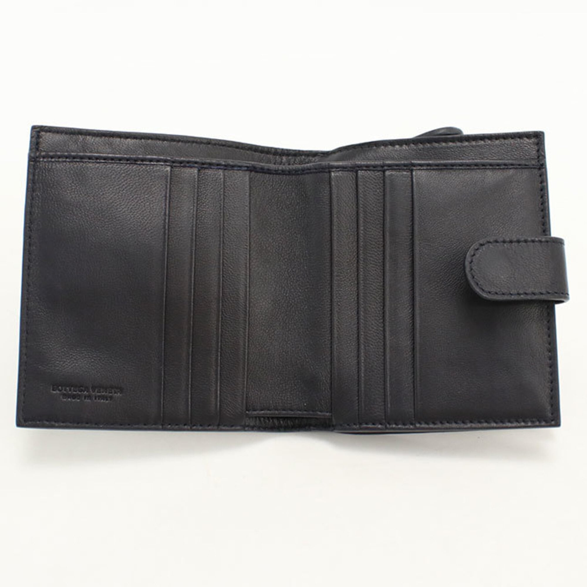 Bottega Veneta Black Leather Wallet (Bi-Fold) (Pre-Owned)