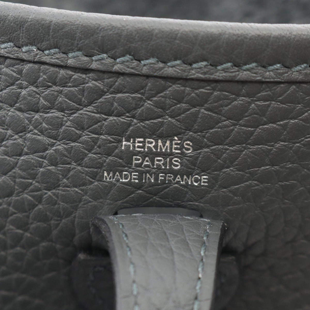 Hermes Gray Taurillon Clemence Leather Shoulder Bag (Pre-Owned)