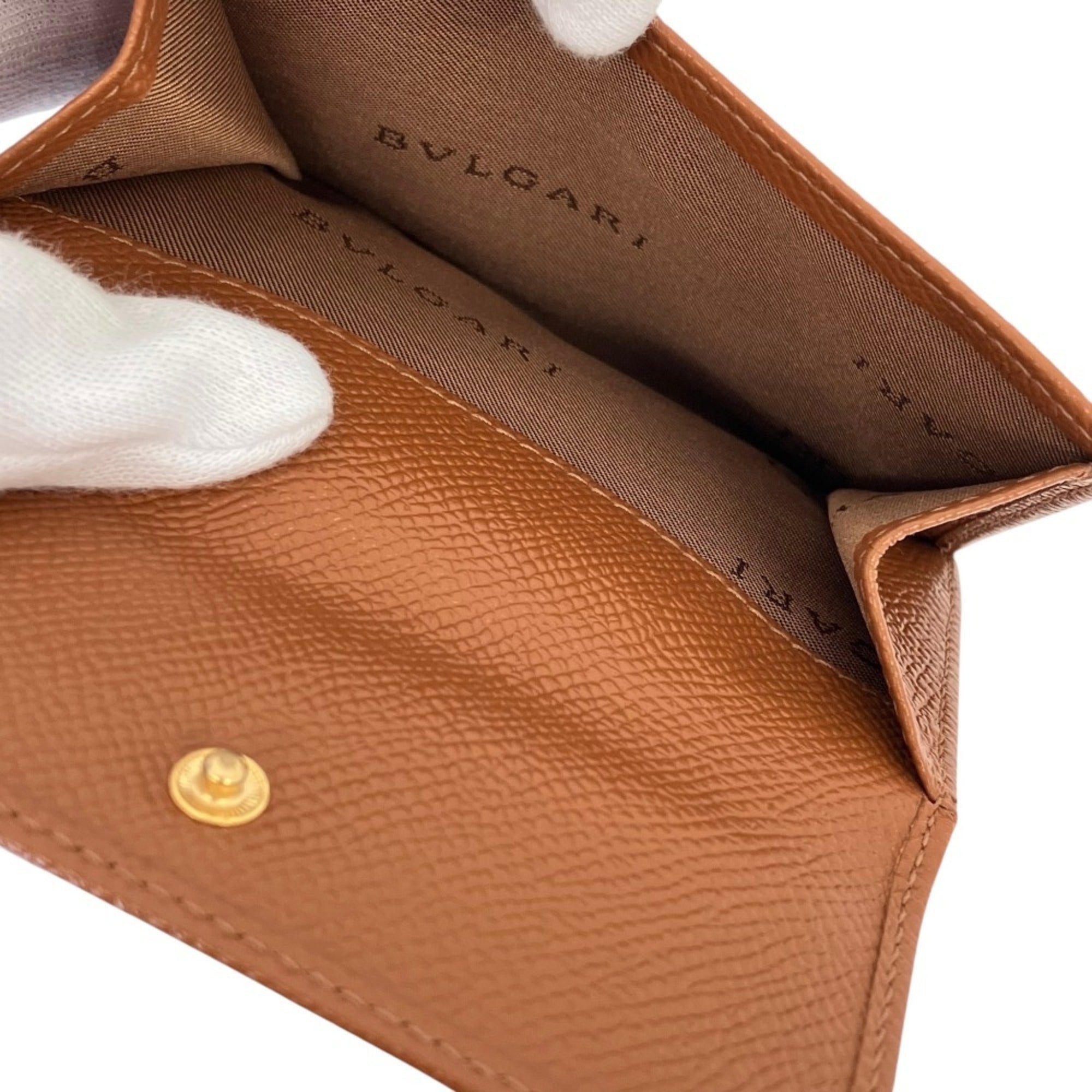 Bvlgari Brown Leather Wallet (Bi-Fold) (Pre-Owned)