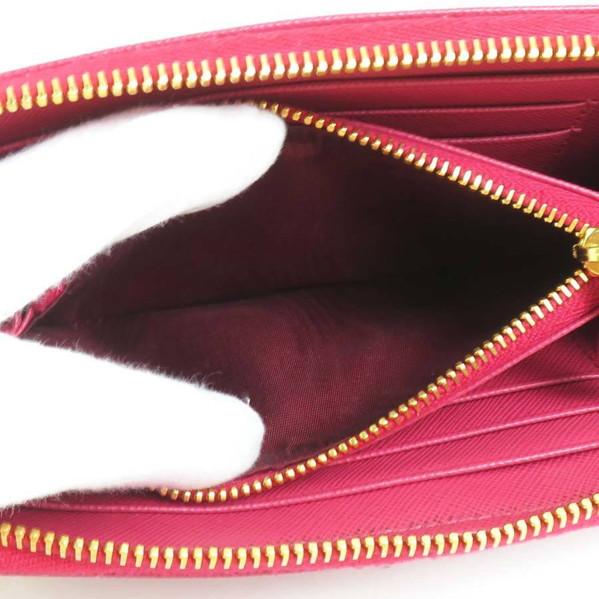 Prada Pink Leather Coin Purse/Coin Case (Pre-Owned)