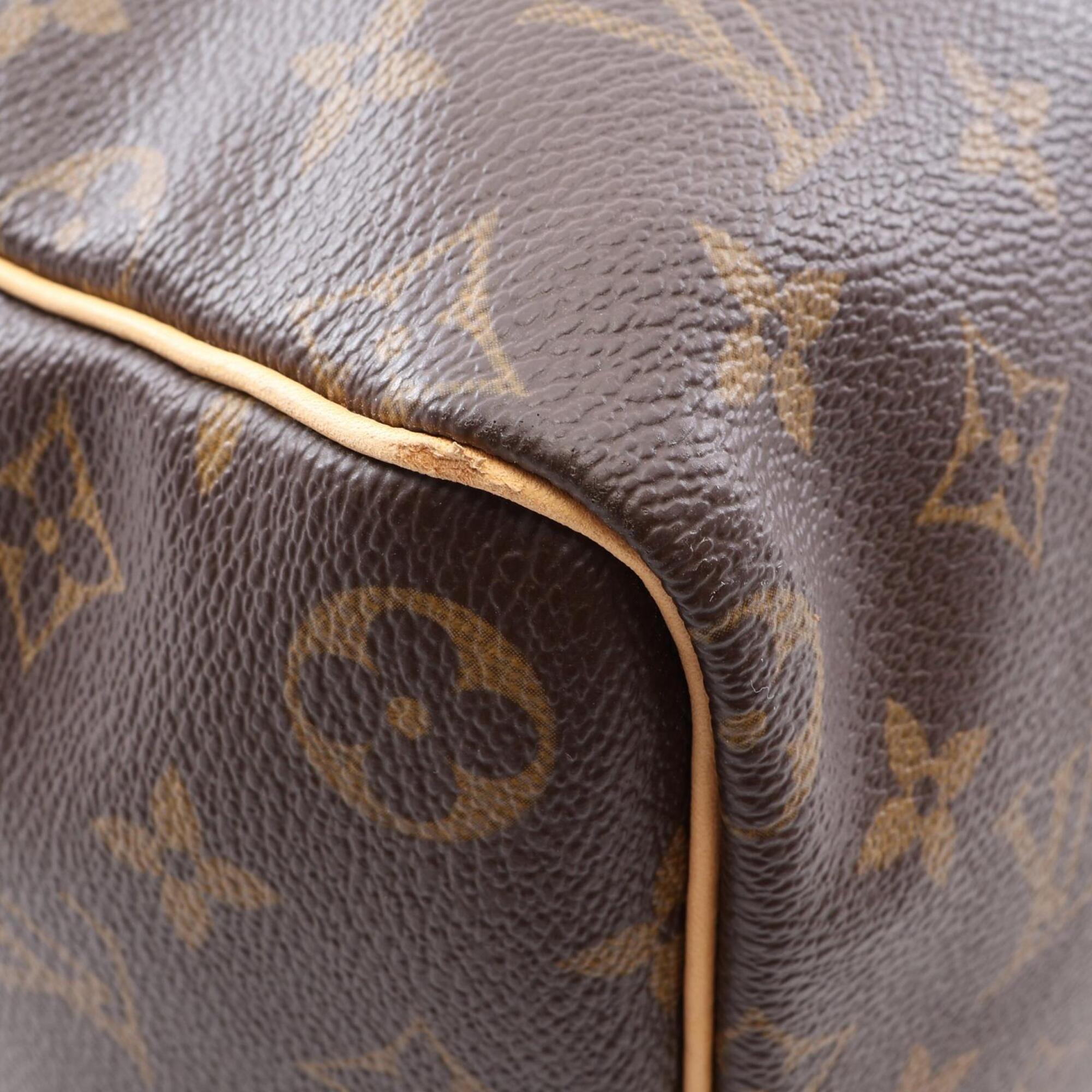 Louis Vuitton Brown Coated Canvas Monogram Leather Handbag (Pre-Owned)
