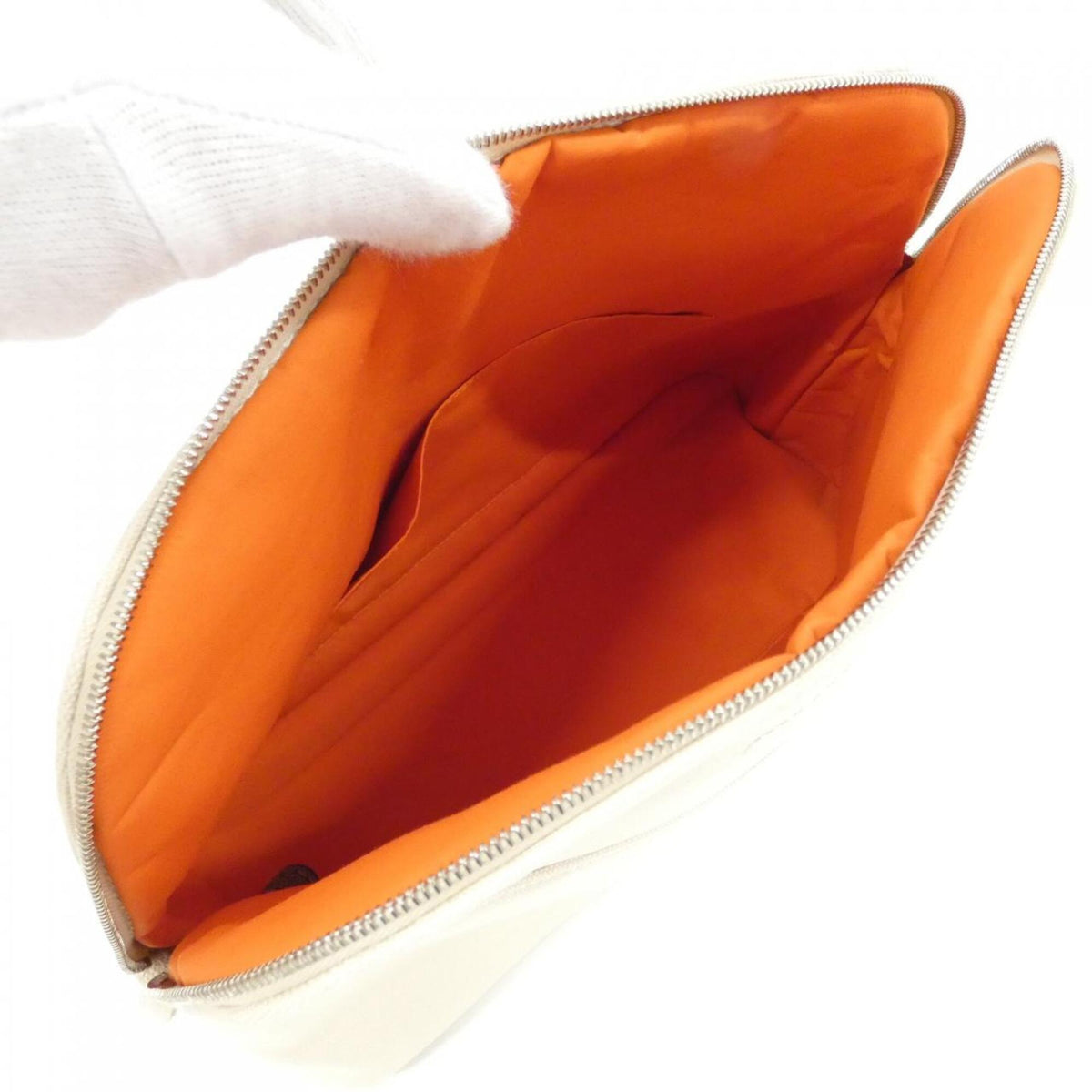 Hermes Natural Canvas Handbag Pouch (Pre-Owned)