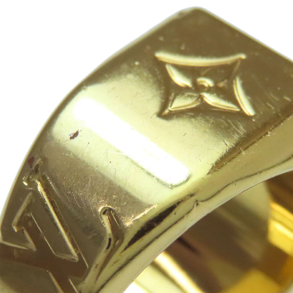 Louis Vuitton Gold Metal Band Ring (Pre-Owned)